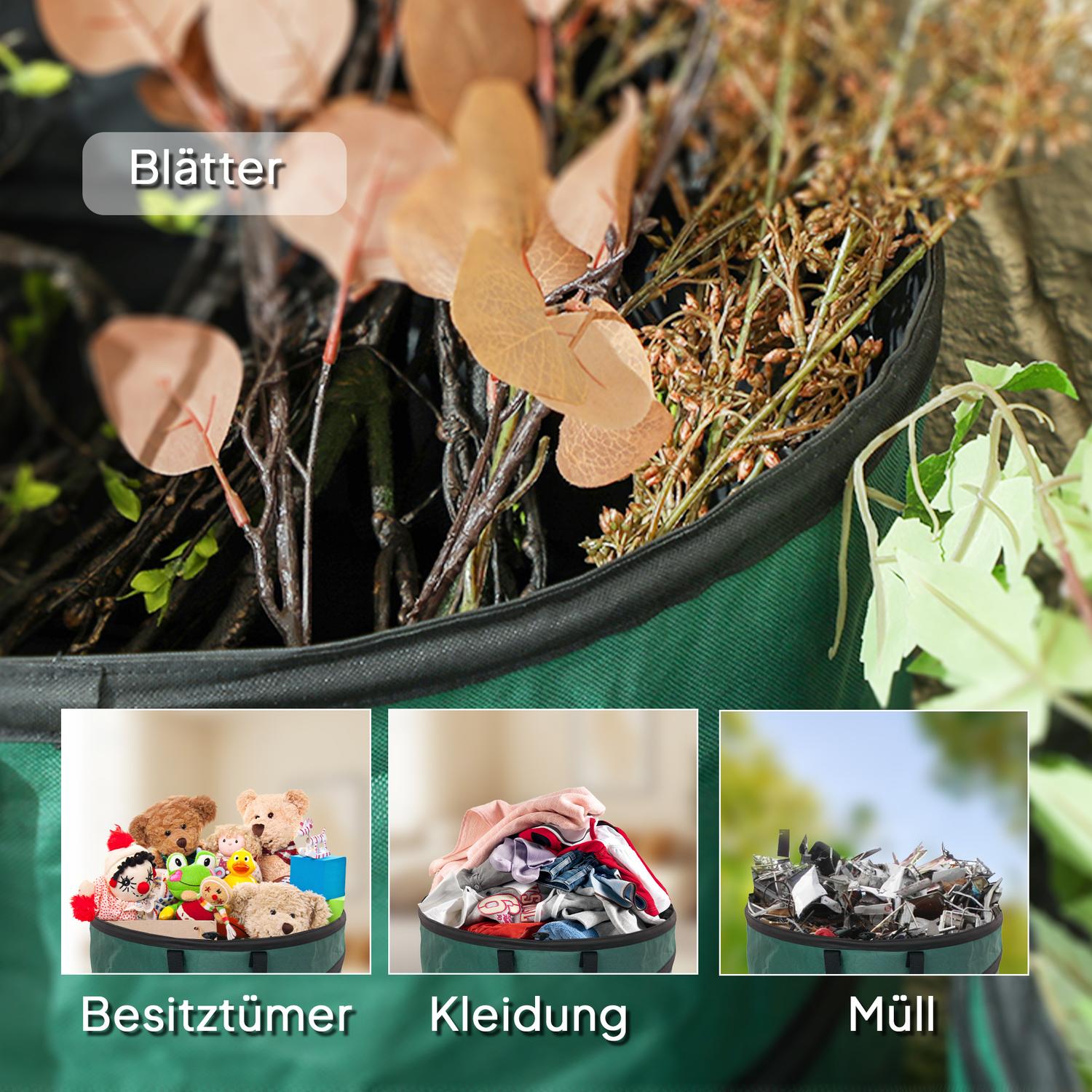 Pytle na zahradní odpad 4x86L – vodotěsné, víko na zip, opakovaně použitelné