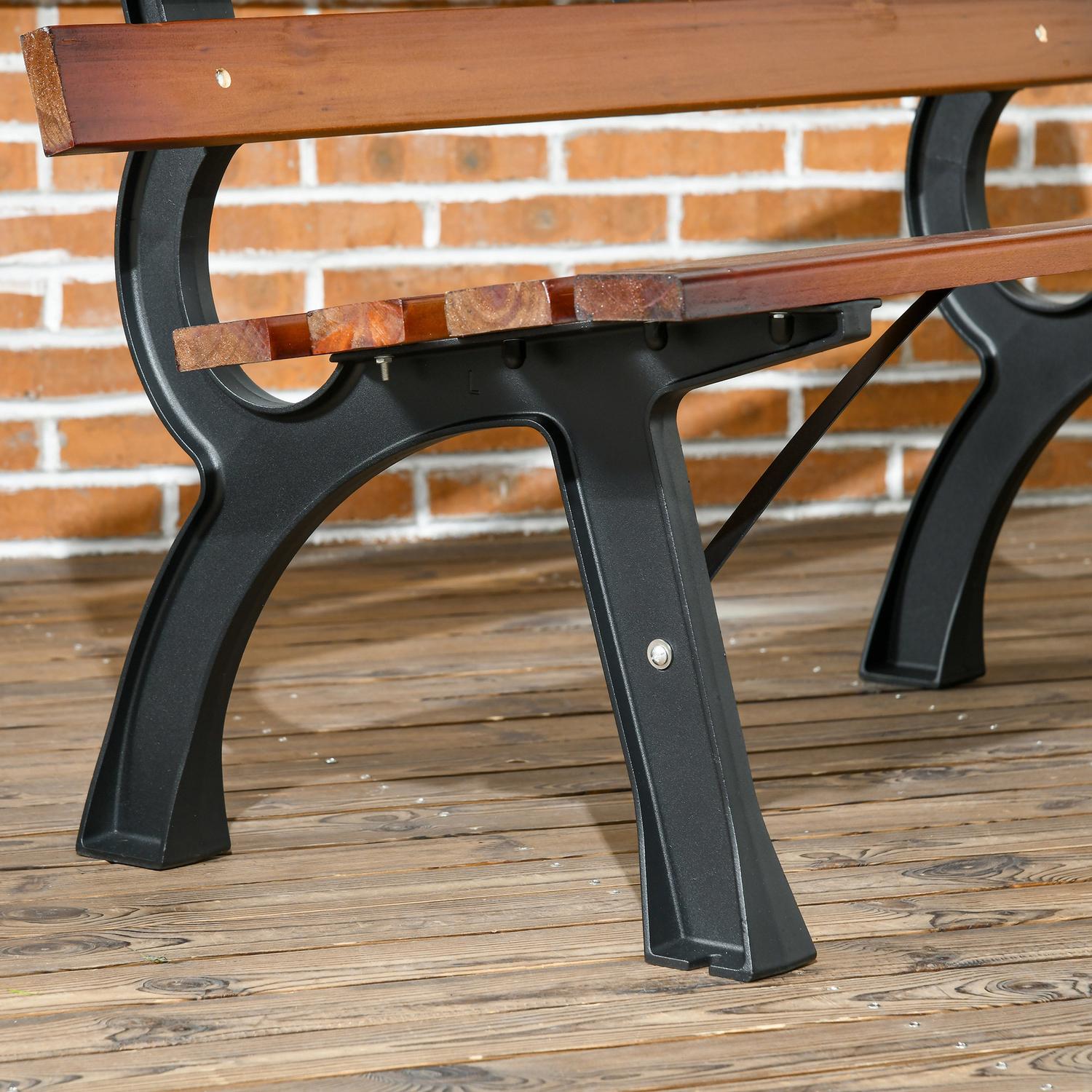 Zahradní lavice pro 2 osoby s opěradlem – 120 cm