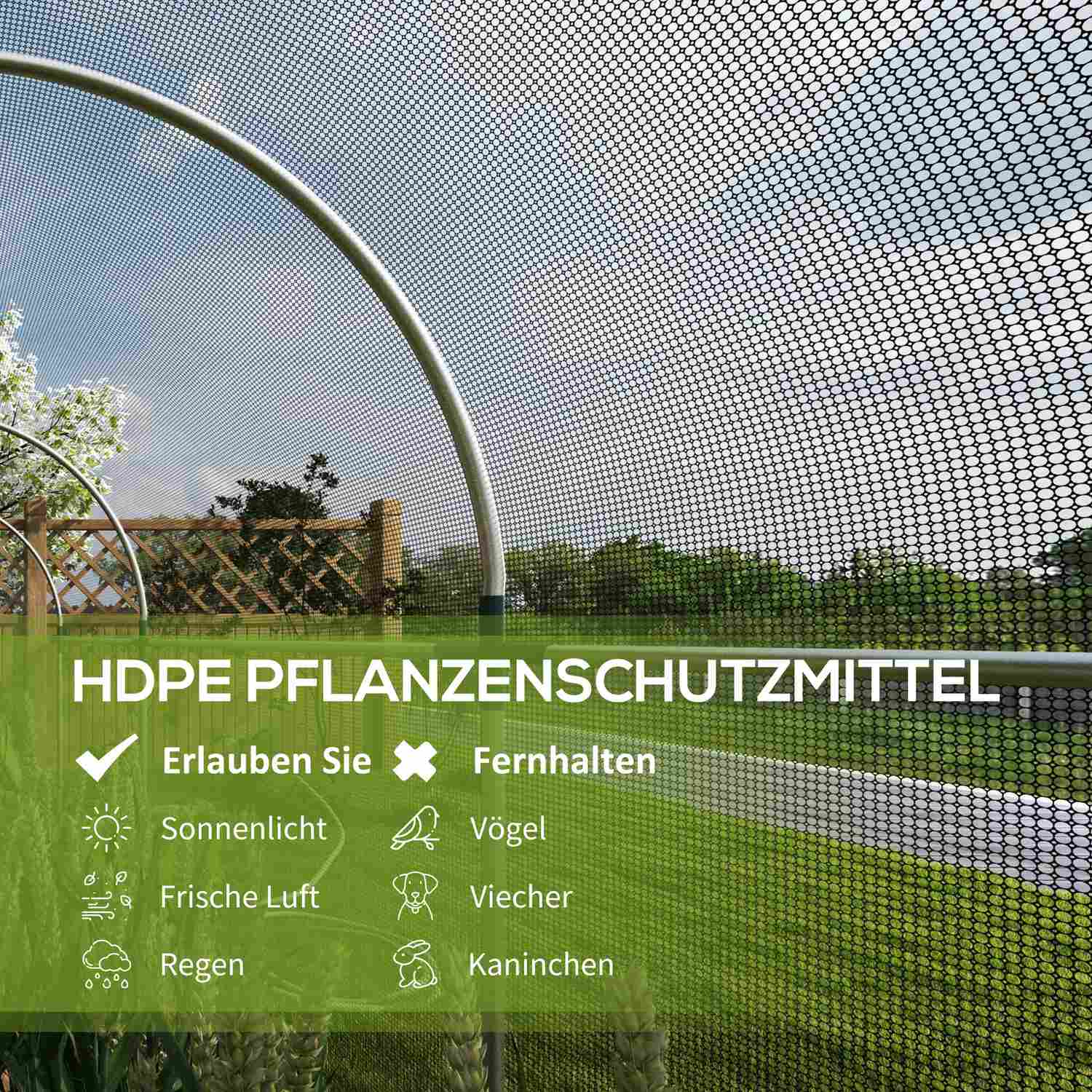 Zahradní síť proti hmyzu s dveřmi, 1,2 x 3,6 m, černý HDPE