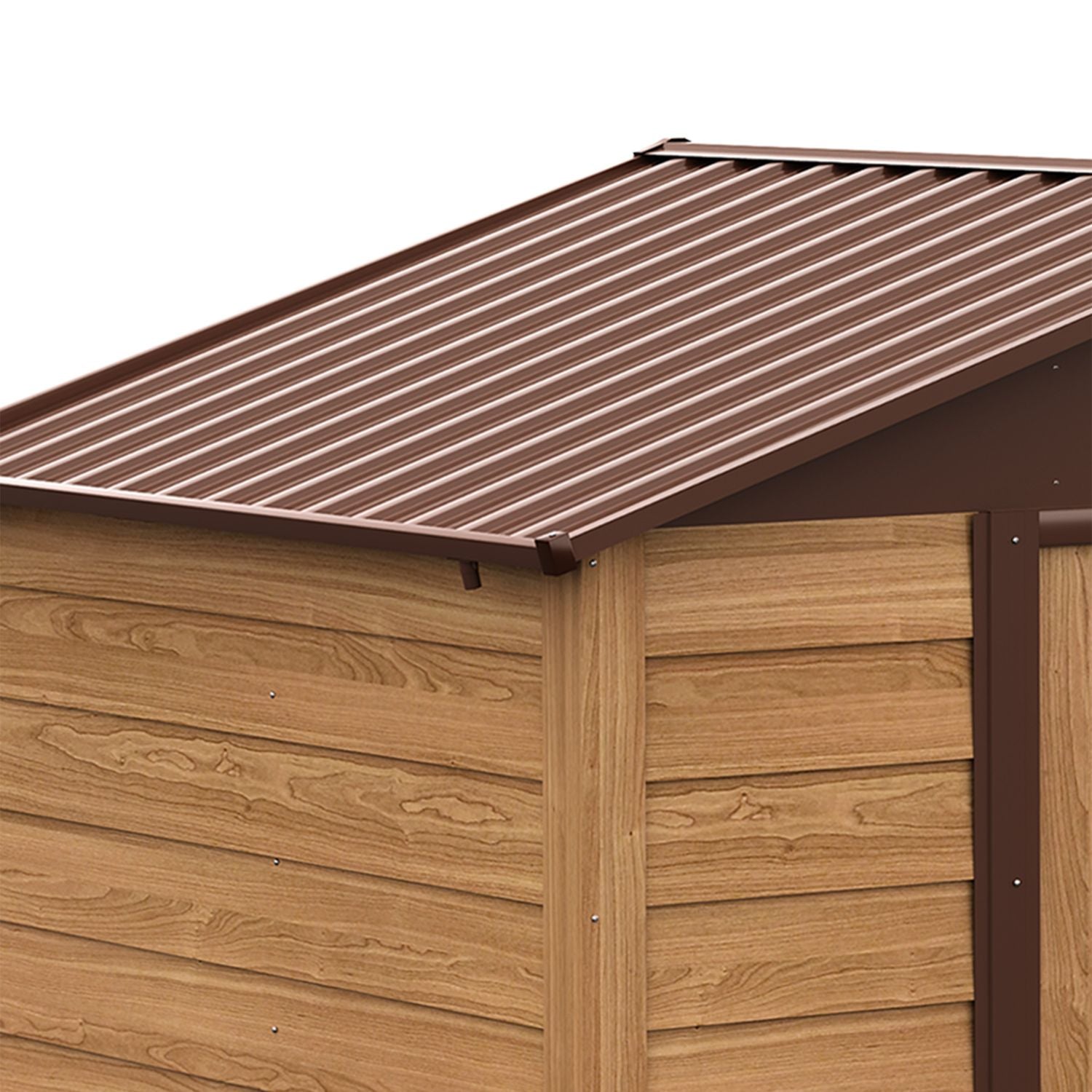 Trädgårdsredskapsbod utomhus, Wood Grain Look, 152x236x209 cm