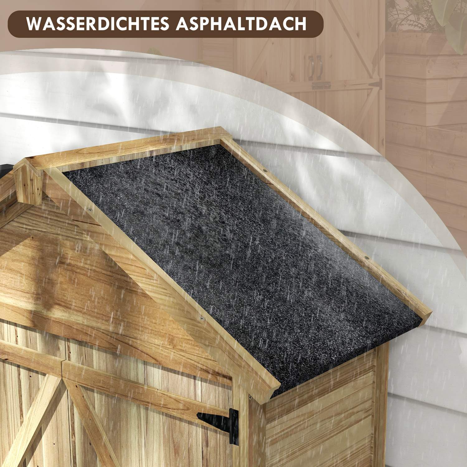 Zahradní domek se zámkem, 0,43 m², asfaltová střecha