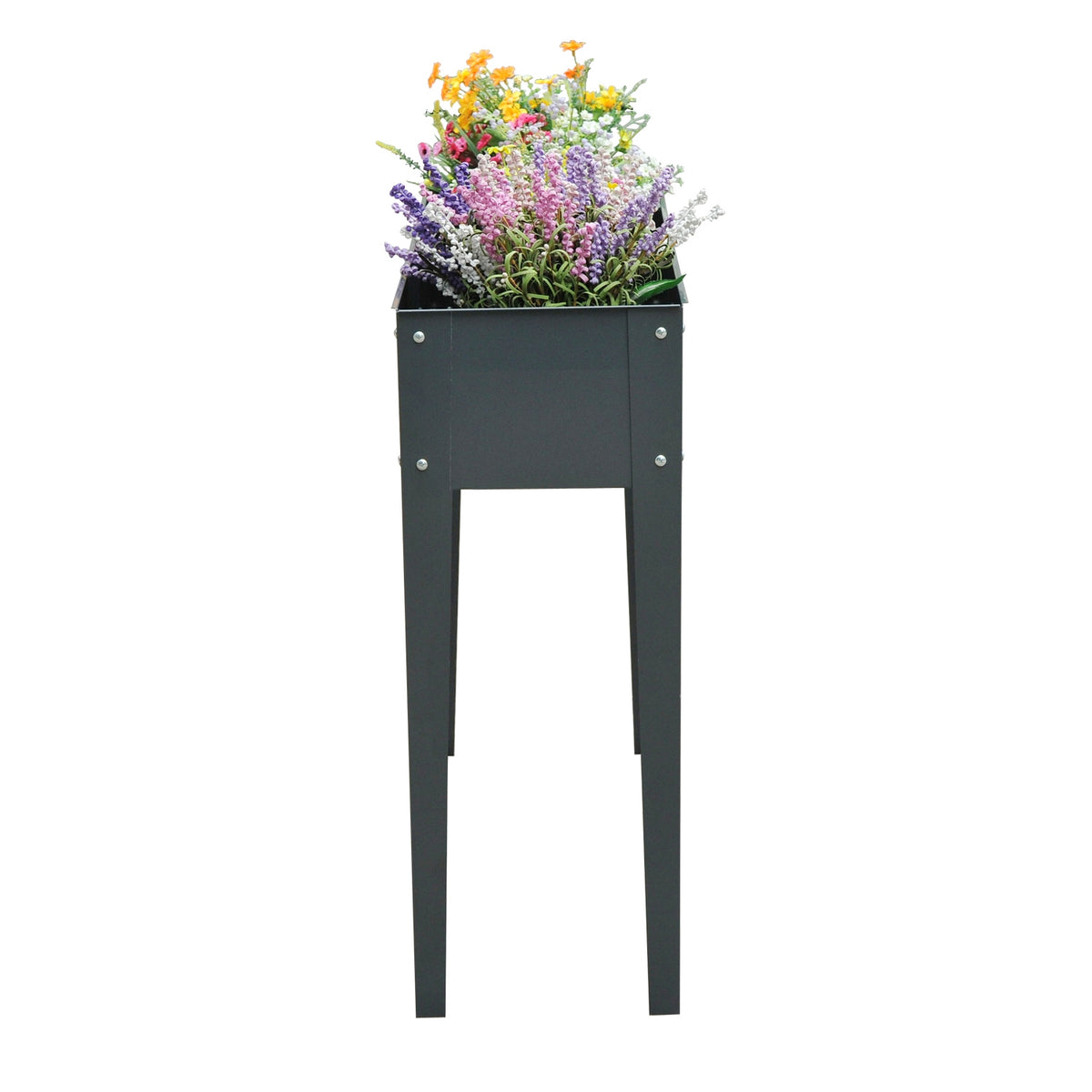 Kovová zahradní postel – 100x30x80 cm, s odvodem vody