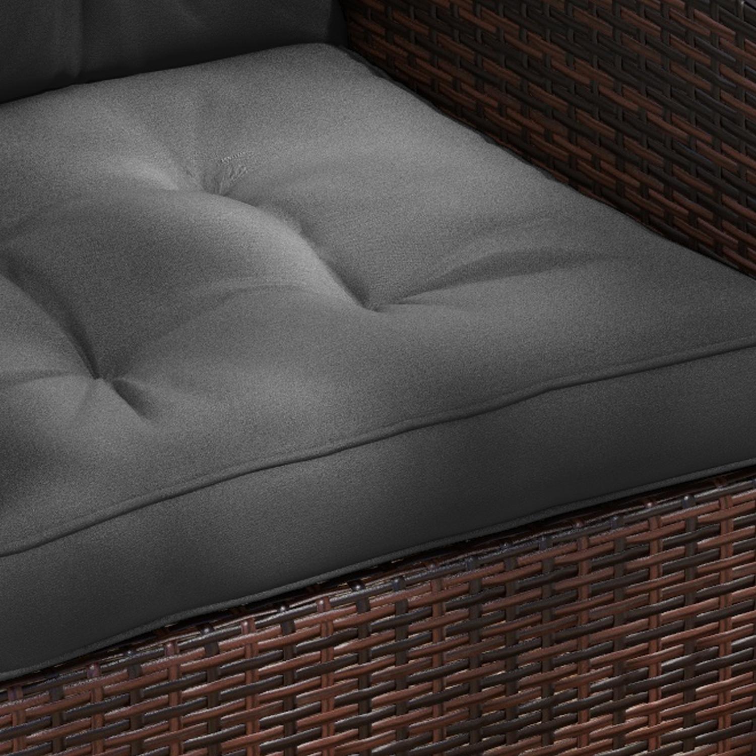 Podsedáky na zahradní židle, tloušťka 10 cm, tmavě šedý polyester