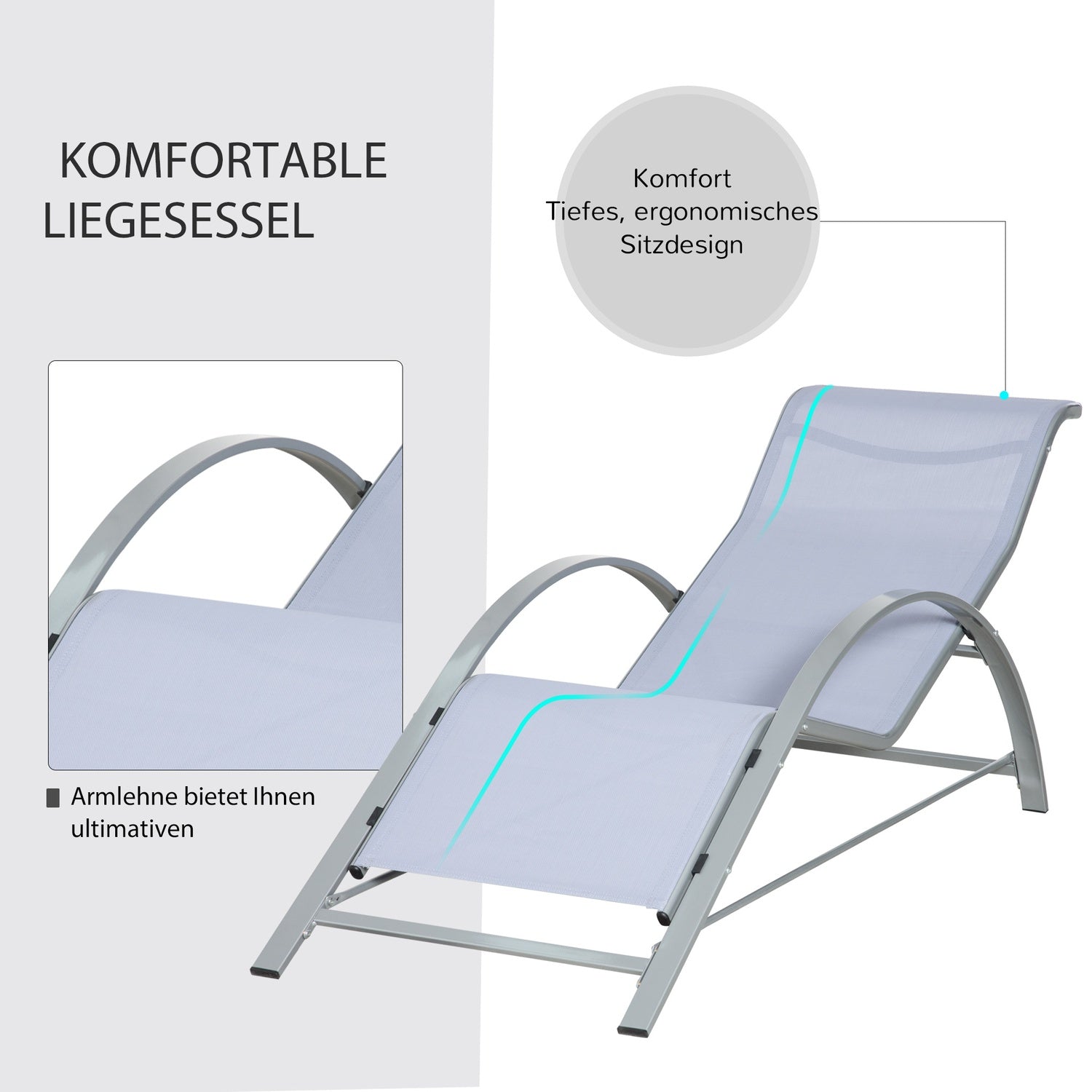 Trädgårdsstolset med bord – metallnät, 3 st, grå