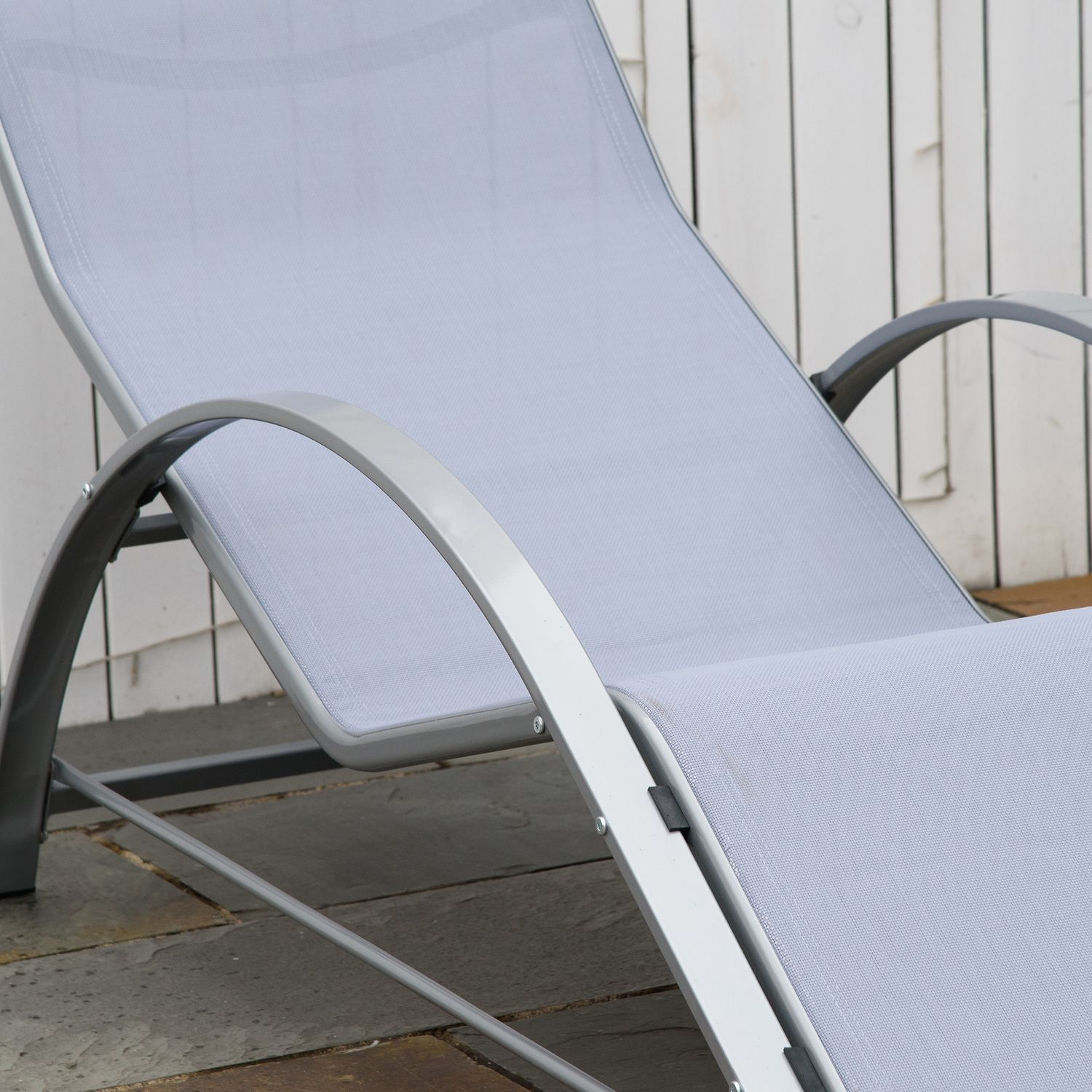 Trädgårdsstolset med bord – metallnät, 3 st, grå