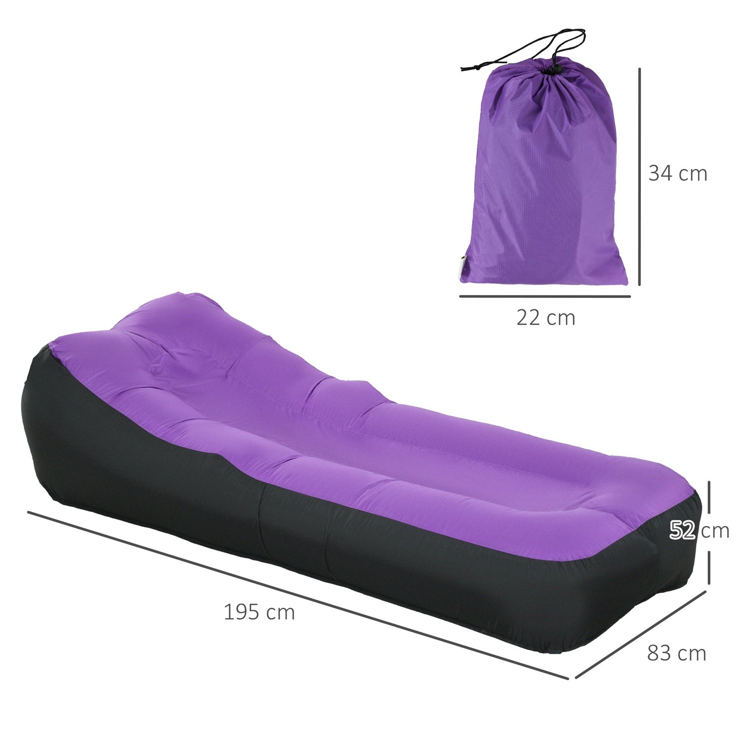 Nafukovací vodotěsné lehátko, samonafukovací, nosnost 200 kg