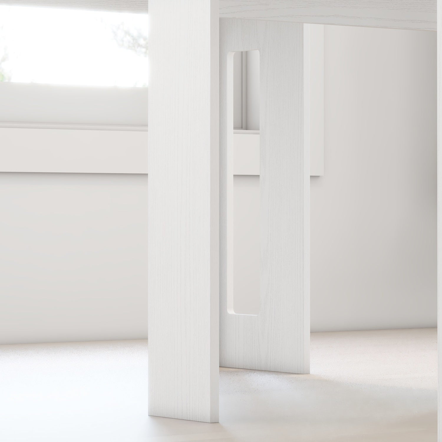 Utdragbart matbord, vitt, 60-180 x 85 x 75 cm