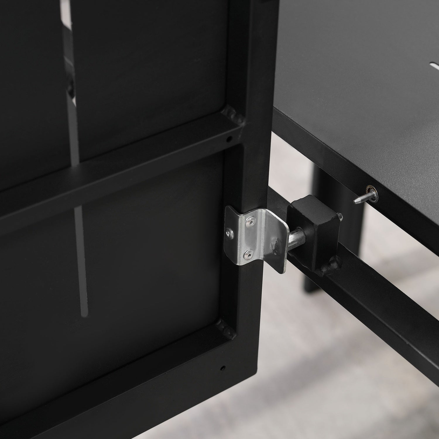 Utdragbart trädgårdsbord i aluminium, svart, 180-240cm
