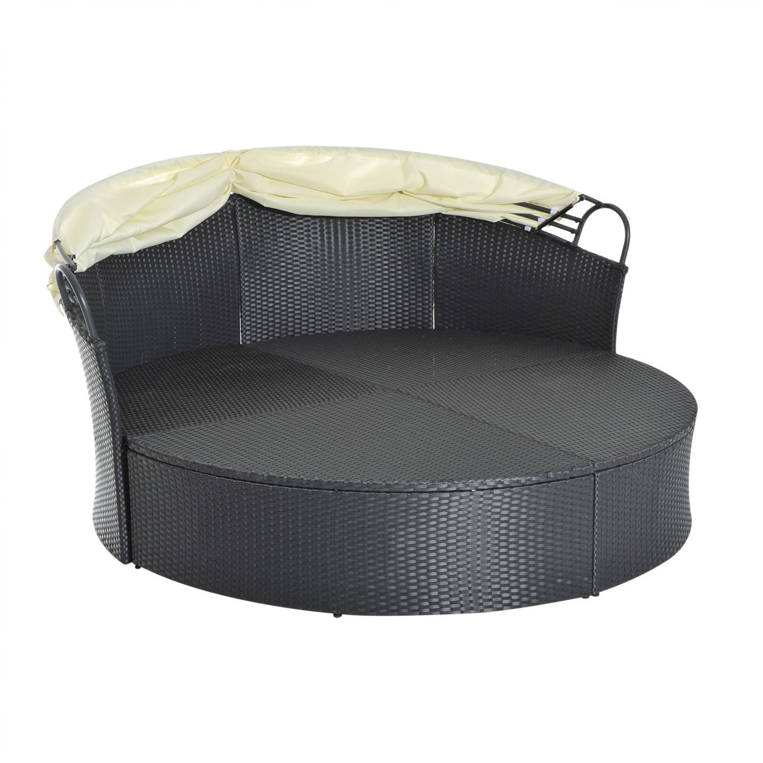 Utomhus Polyrattan Sun Island - hopfällbar kapell, krämfärgad 171x180x155cm