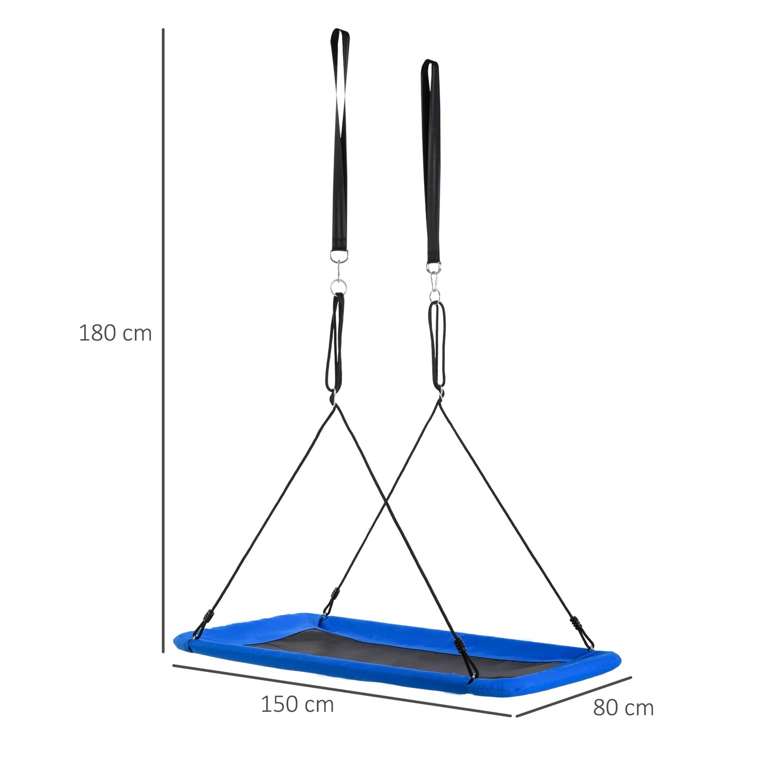 Utomhusbogunga för barn, stålram, 150 kg kapacitet