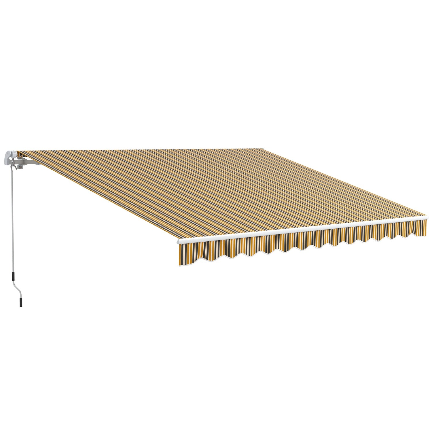 Venkovní skládací markýza, sluneční clona, 3,5x2,5m, žlutošedá