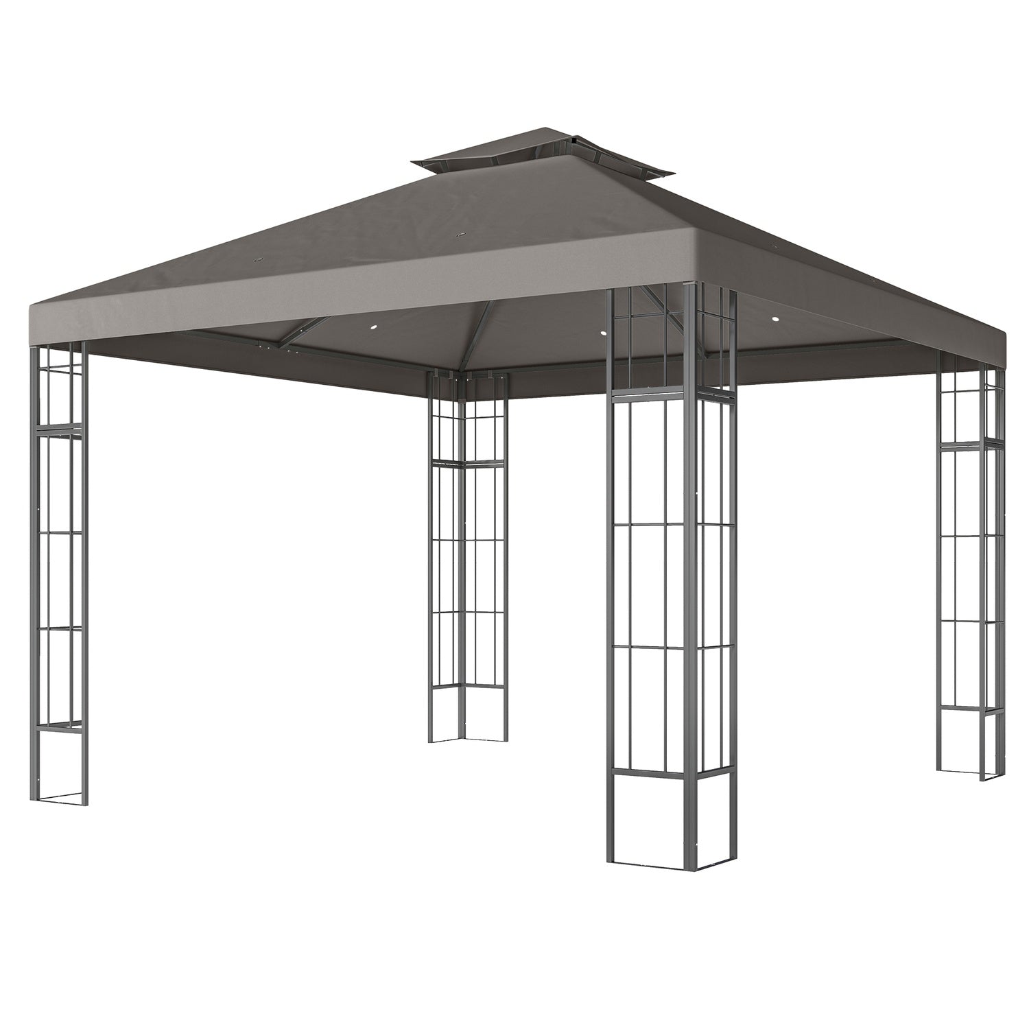 Vodoodpudivý altán 3x3 m s UV ochranou, tmavě šedý