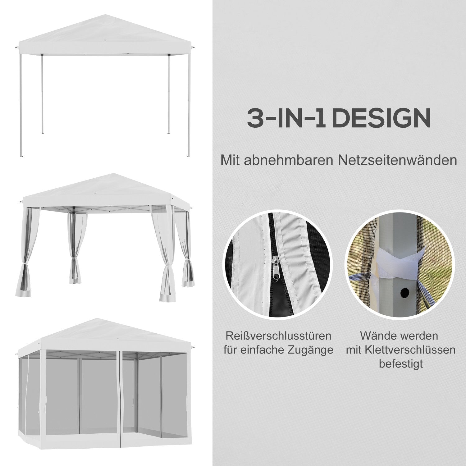 Vodoodpudivý altán Pop-Up 3x3m s UV ochranou