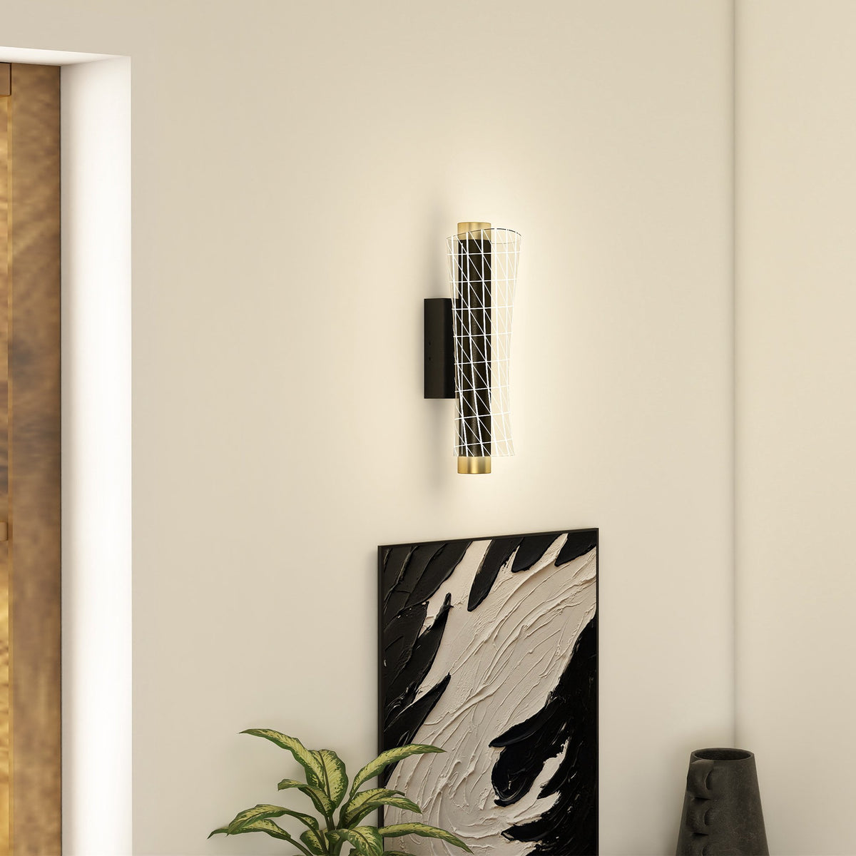 Sada nástěnných svítidel, geometrický design, 3 barvy světla, 9W LED