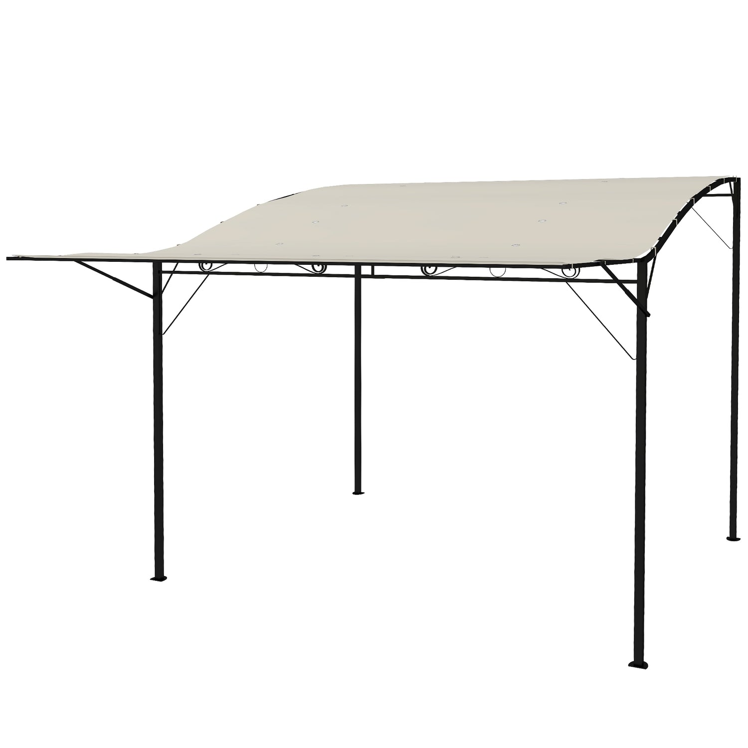 Nástěnný pergolový altán 3x2,5 m, ocelový, vodoodpudivý