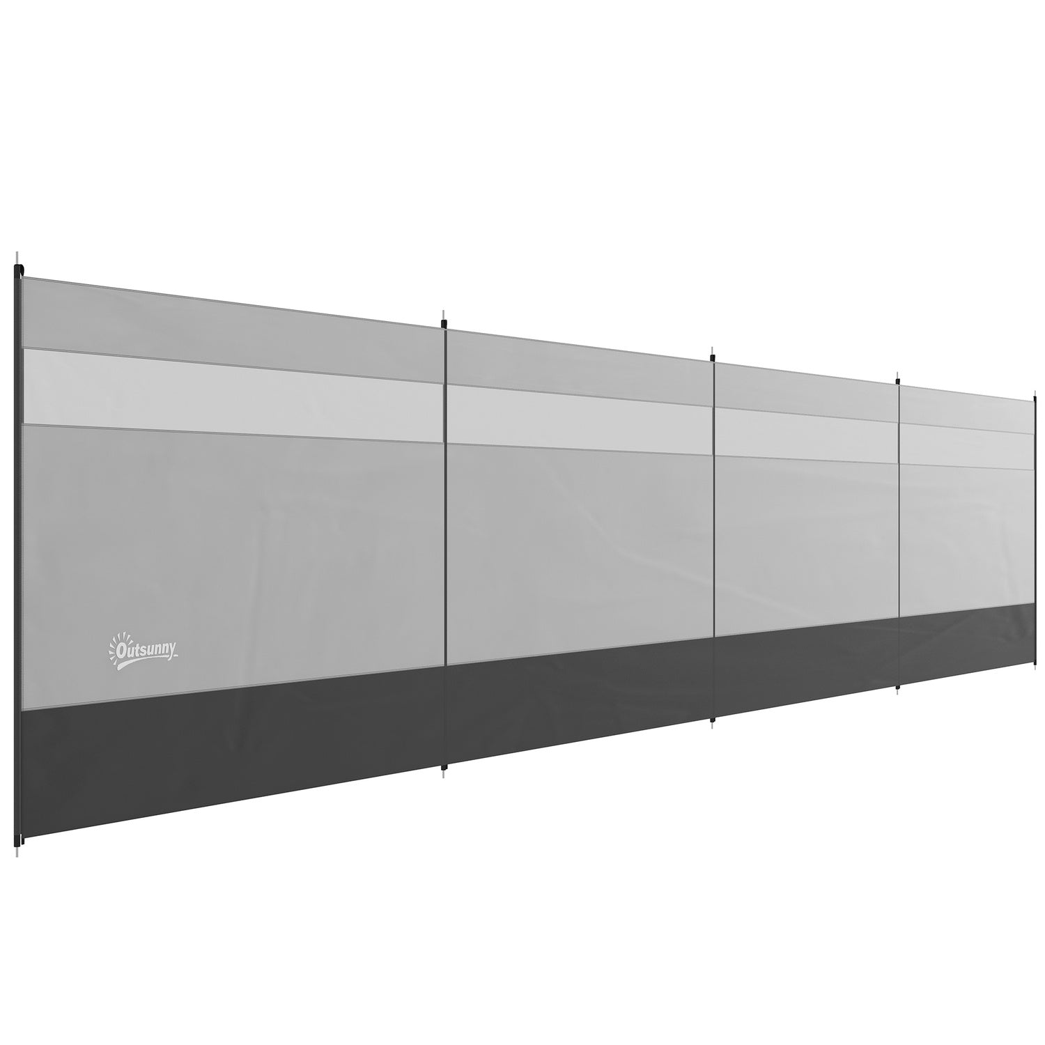 Skládací zástěna proti větru se světelným okénkem, 725x140 cm