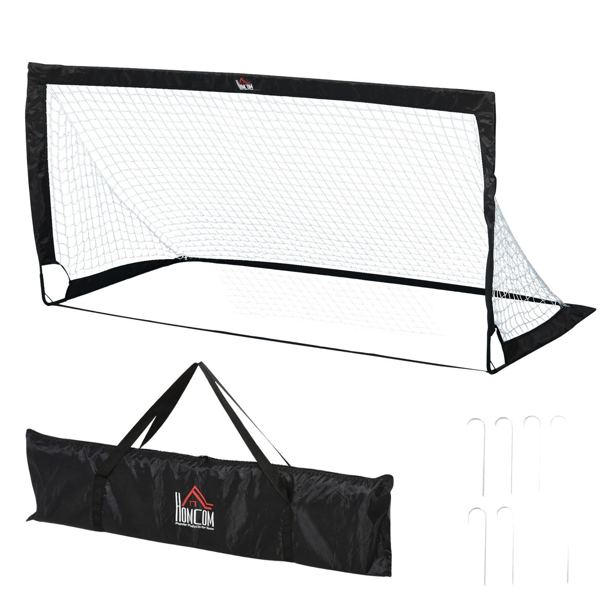 Skládací minibranky na fotbal z oceli a materiálu Tetrolon, sada 2 kusů