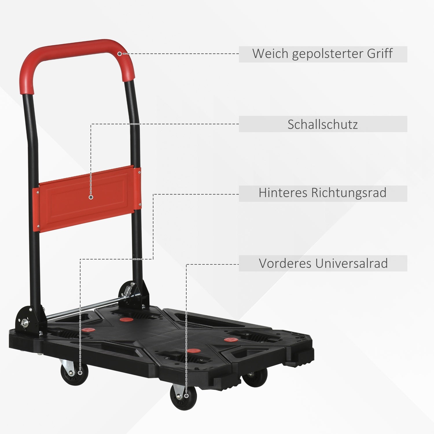 Vikbar säckvagn och plattformsvagn, 150 kg kapacitet