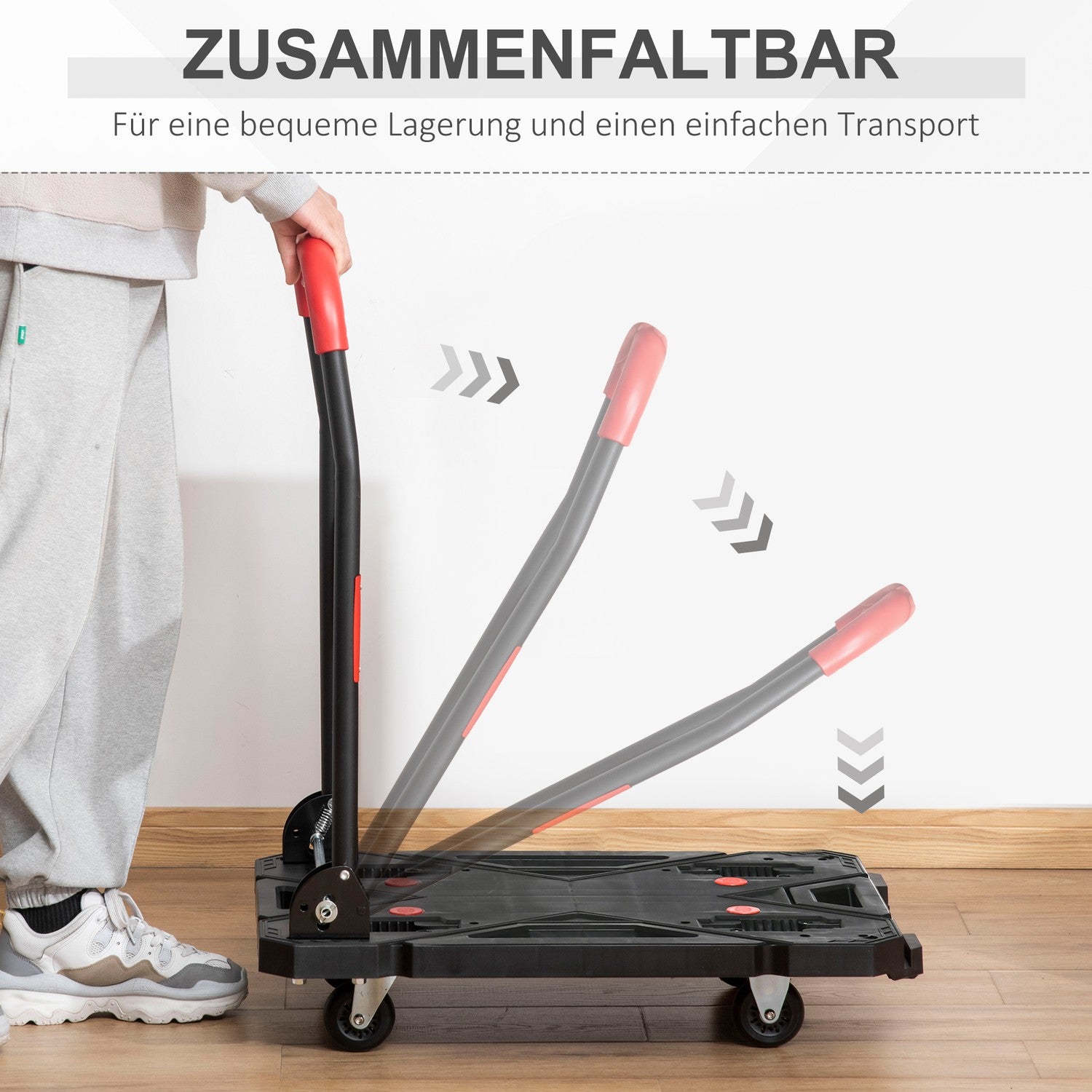 Vikbar säckvagn och plattformsvagn, 150 kg kapacitet