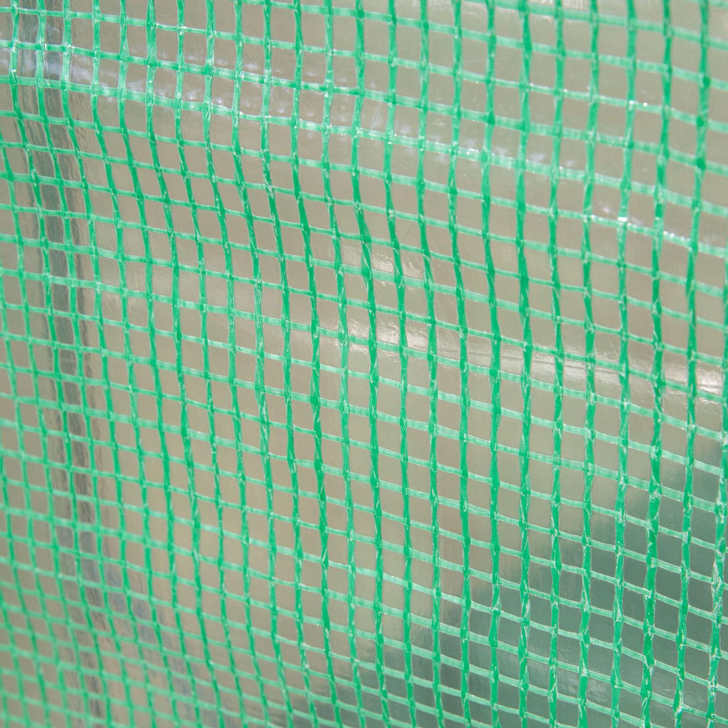 Växthus 300x100x200 cm, PE Plast, Stålstomme, 4 fönster