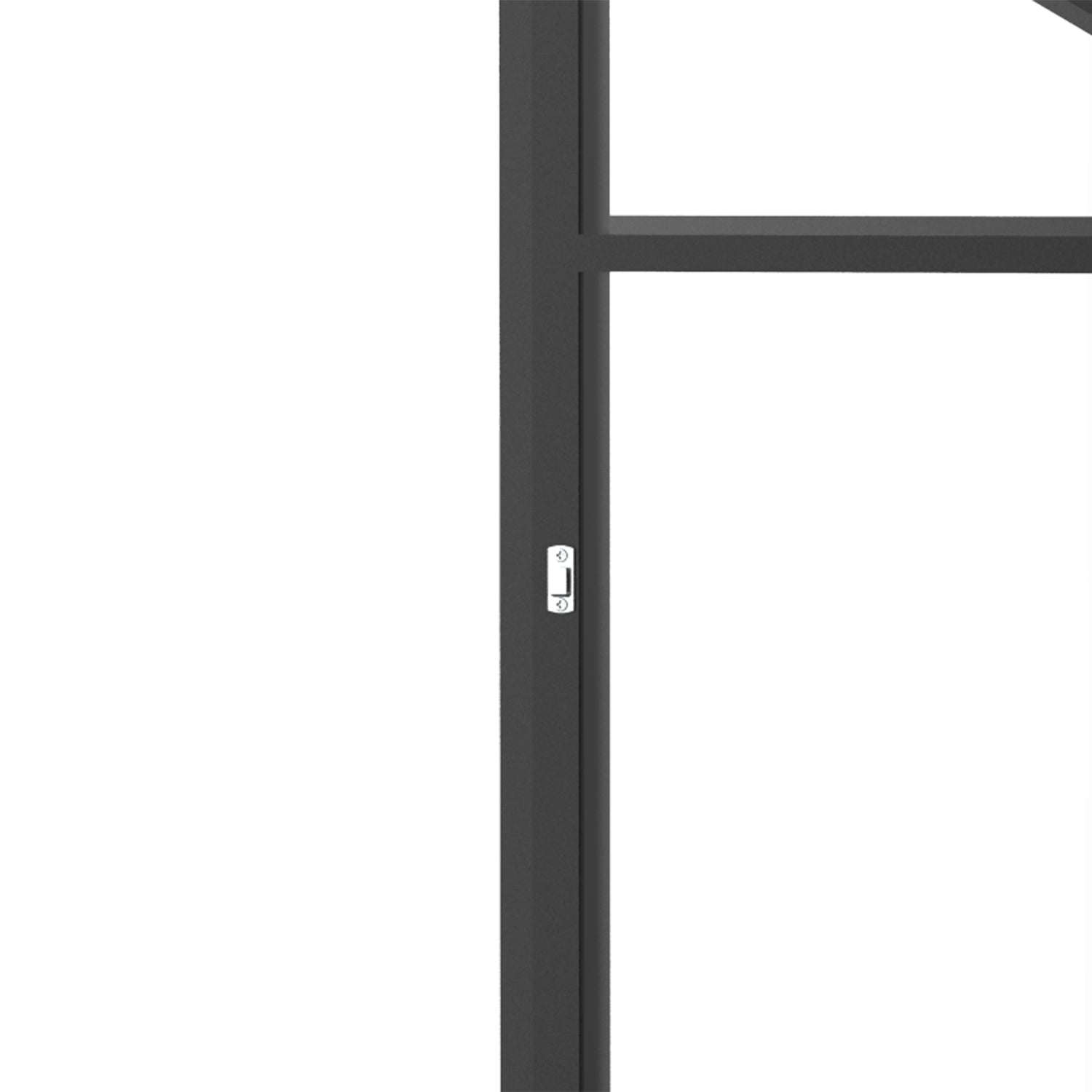 Växthusbod, låsbar dörr & justerbart tak, svart aluminium