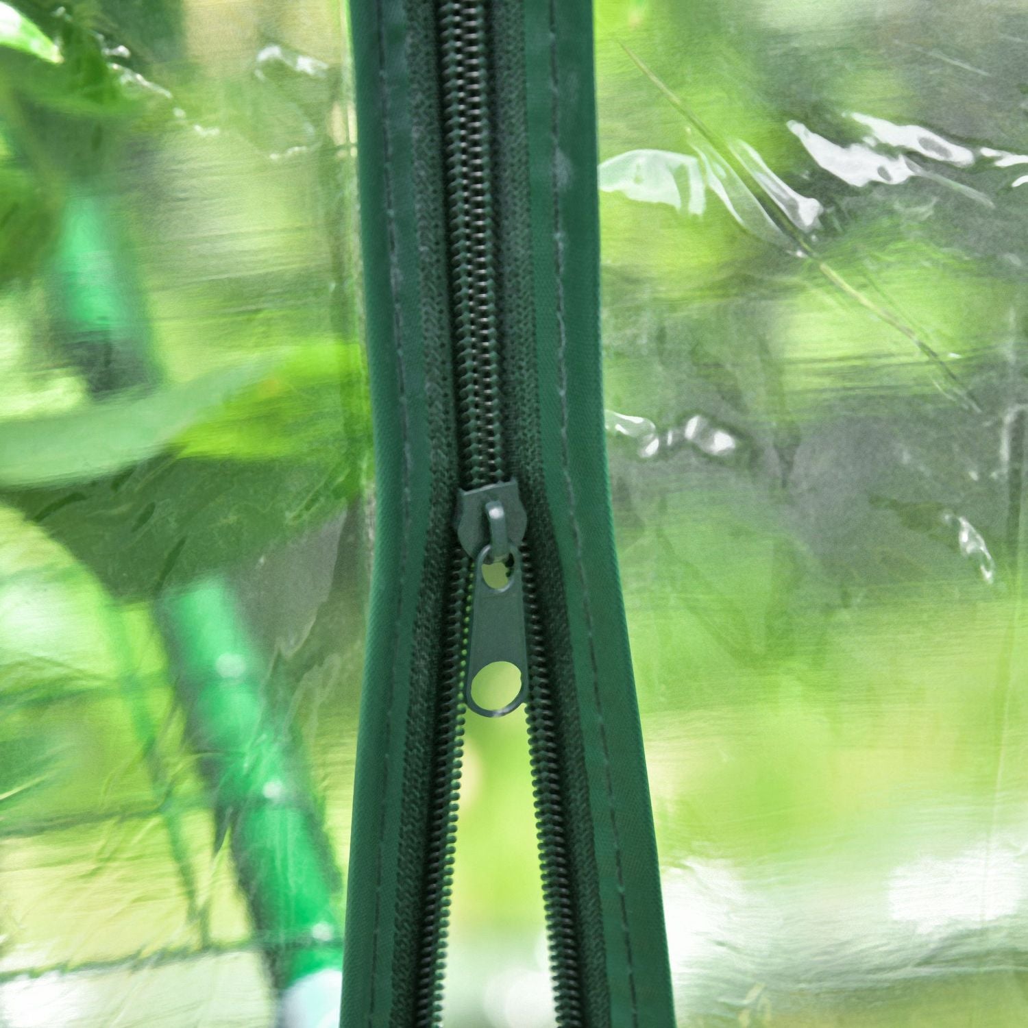 Walk-In växthus med hyllor – Stål PVC-ram