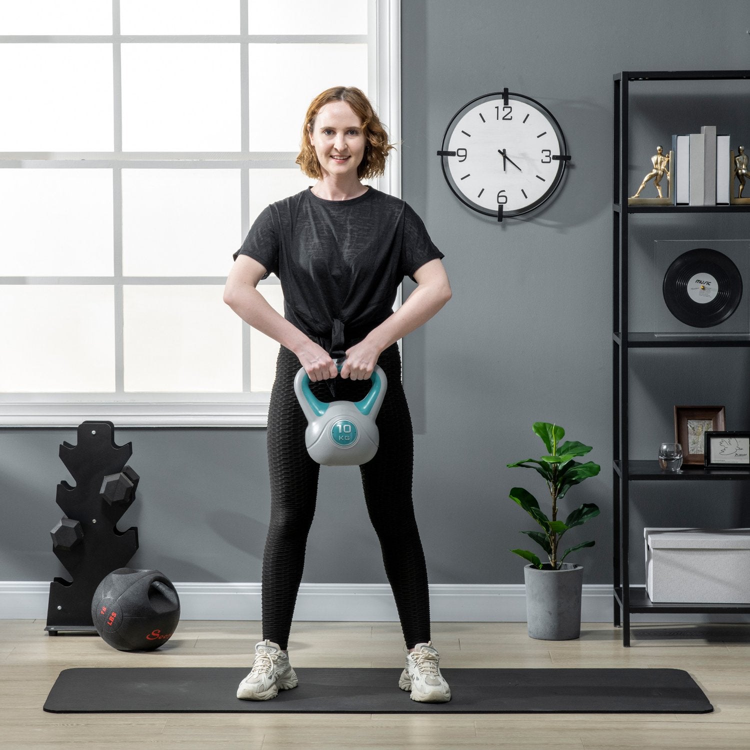 10 kg golvvänlig kettlebell – styrka och kondition