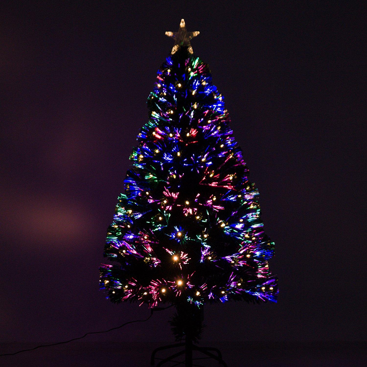 120 cm konstgjord julgran med LED-fiberljus