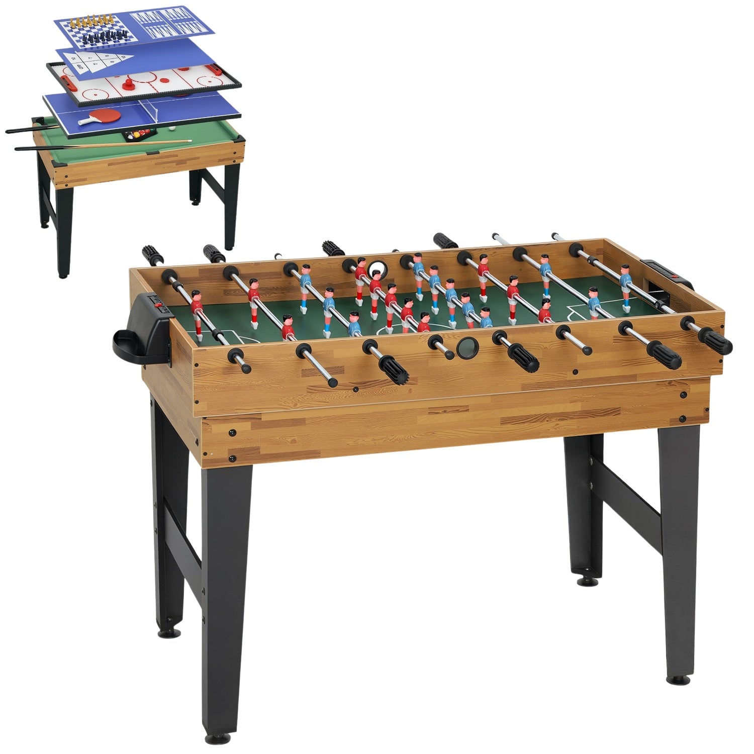 13-i-1-spelbord, fotboll, schack, biljard, MDF