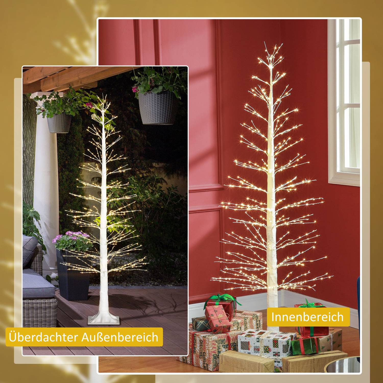180 cm LED vánoční stromek – 810 světel, dekorace do interiéru i exteriéru
