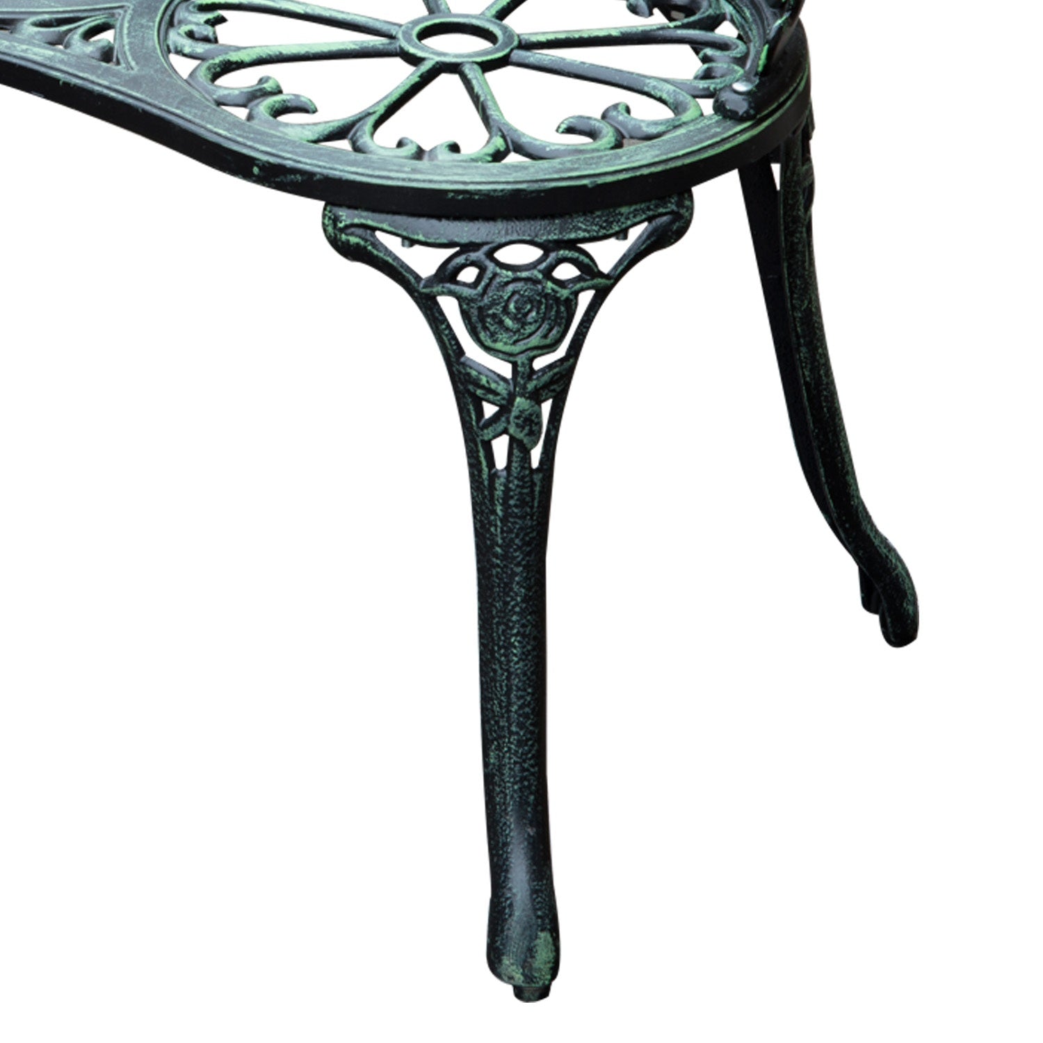 2-sits metall trädgårdsbänk – 100 x 54 x 78 cm