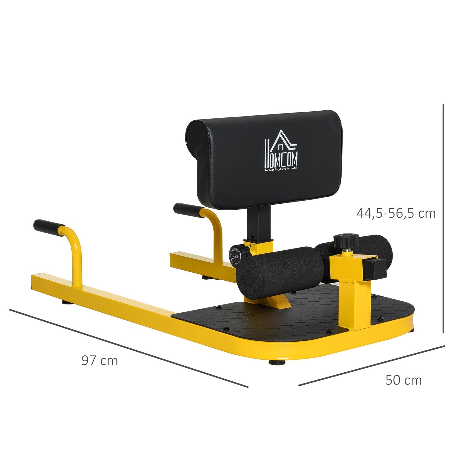 3-i-1 justerbar Sissy Squat Trainer, stål, 120 kg kapacitet