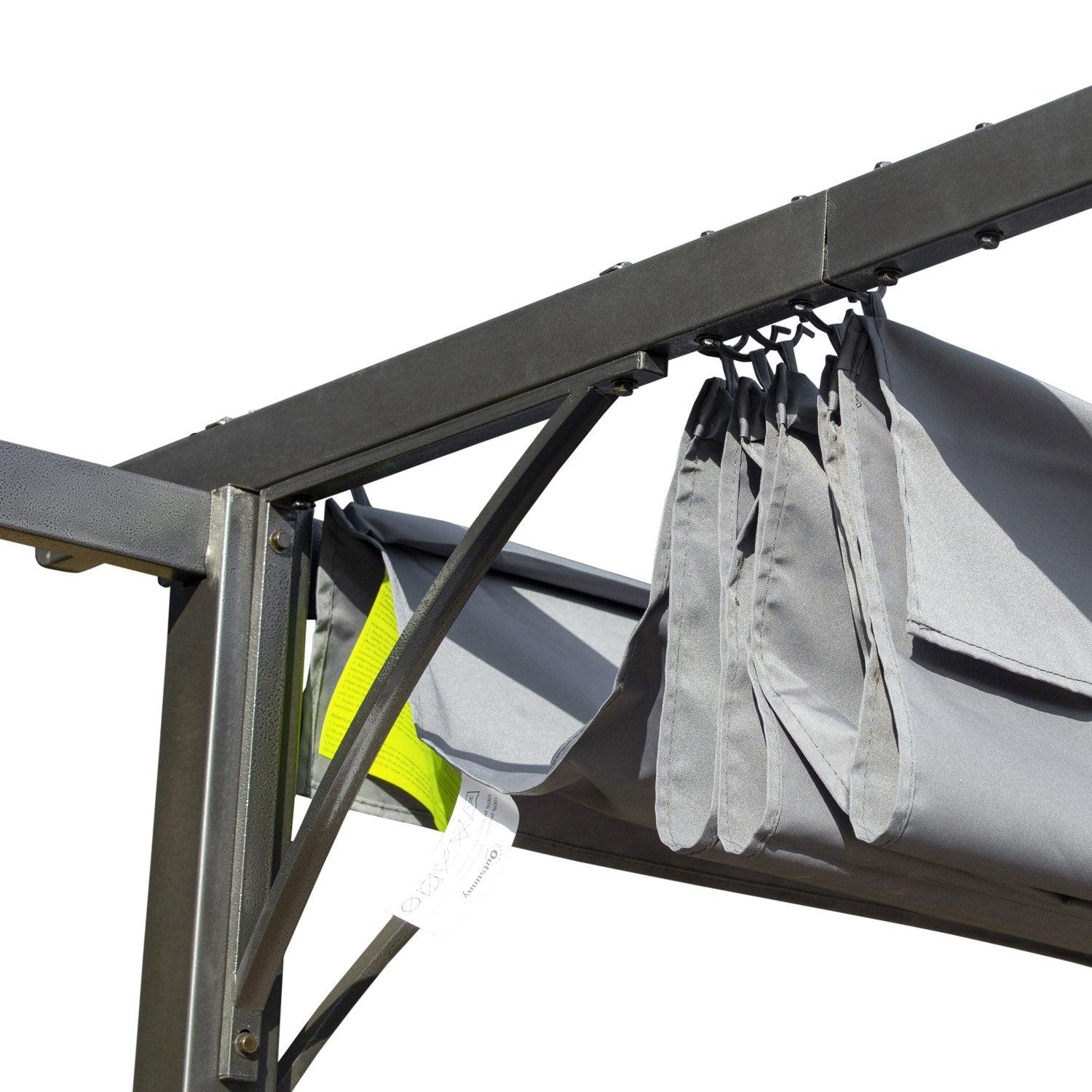 3x3m Pergola Gazebo med skjuttak, vattentätt UV-skydd
