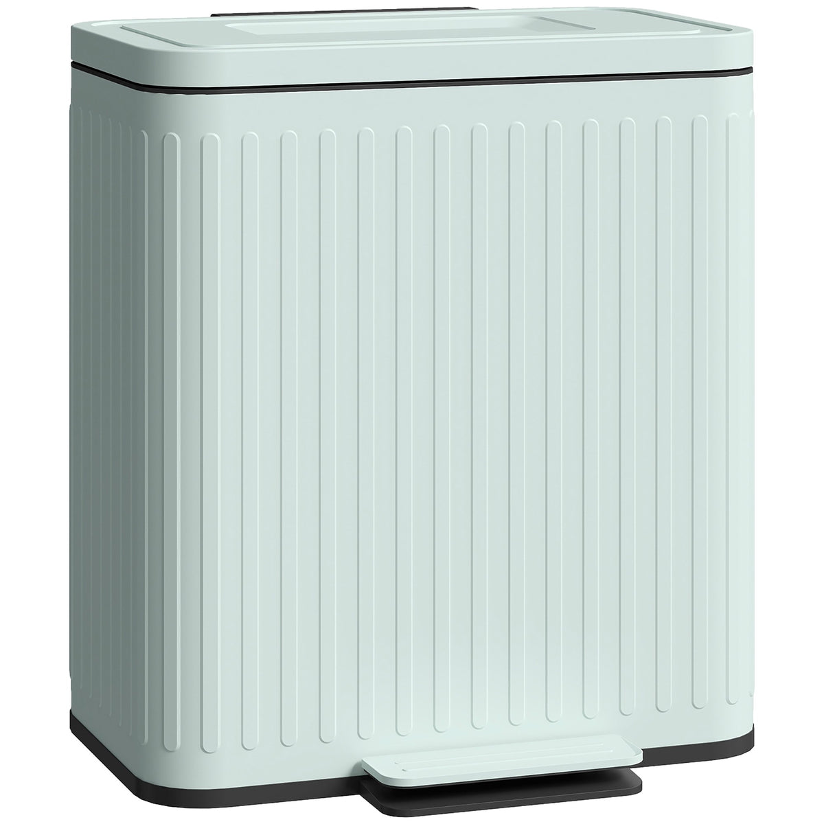 Dvojitý pedálový koš 40L, kovový, kapacita 2 x 20L
