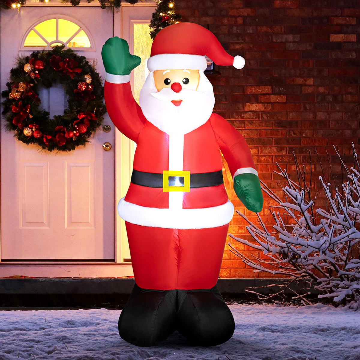 6ft nafukovací Santa Claus s LED světly, pro interiér i exteriér