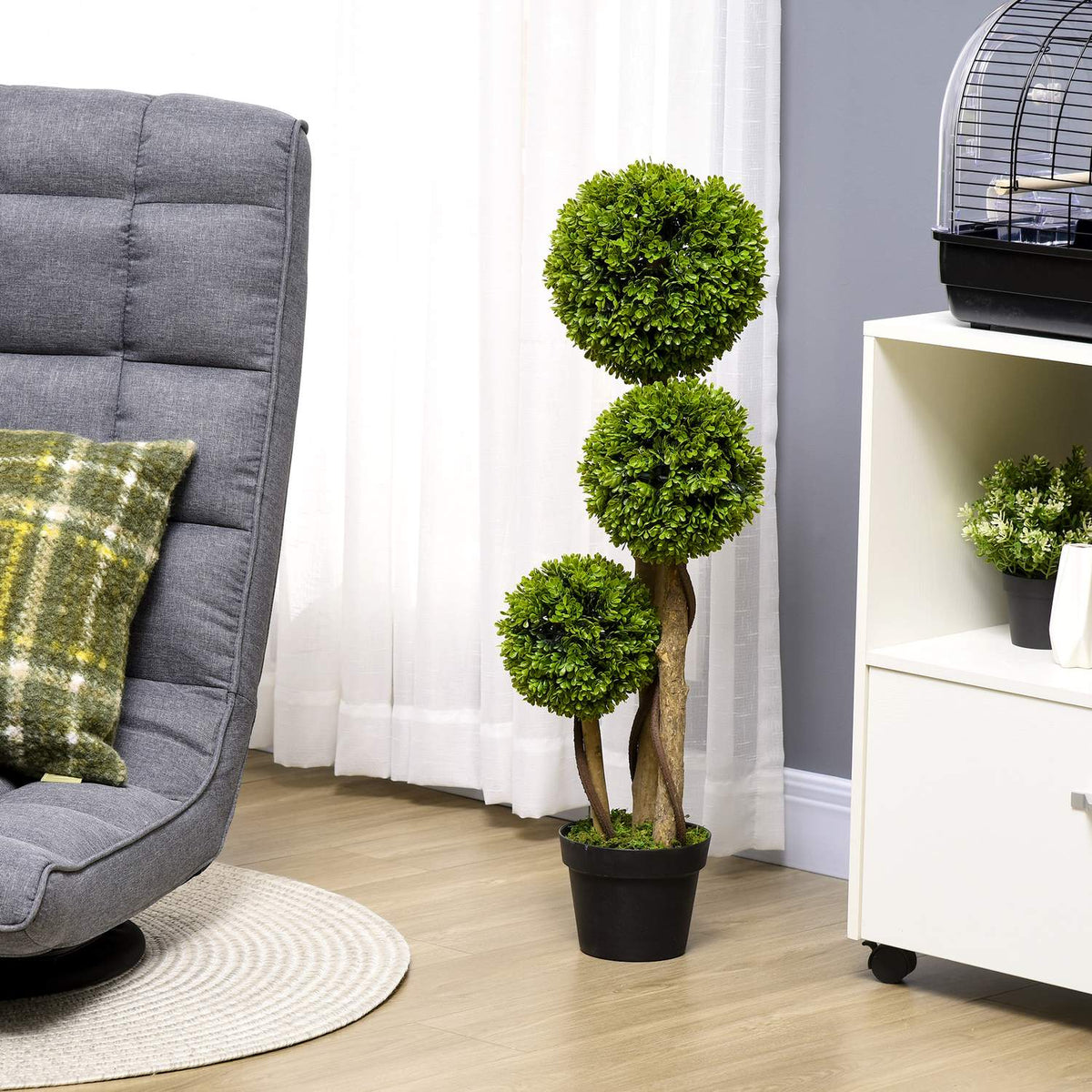 90cm buxus v květináči s UV ochranou – do interiéru i exteriéru