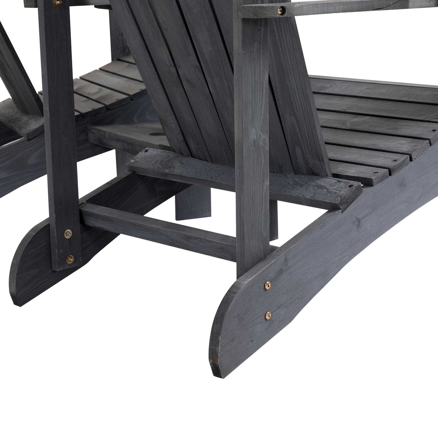 Adirondack 2-sits trädgårdsstolset, trä, mörkgrå