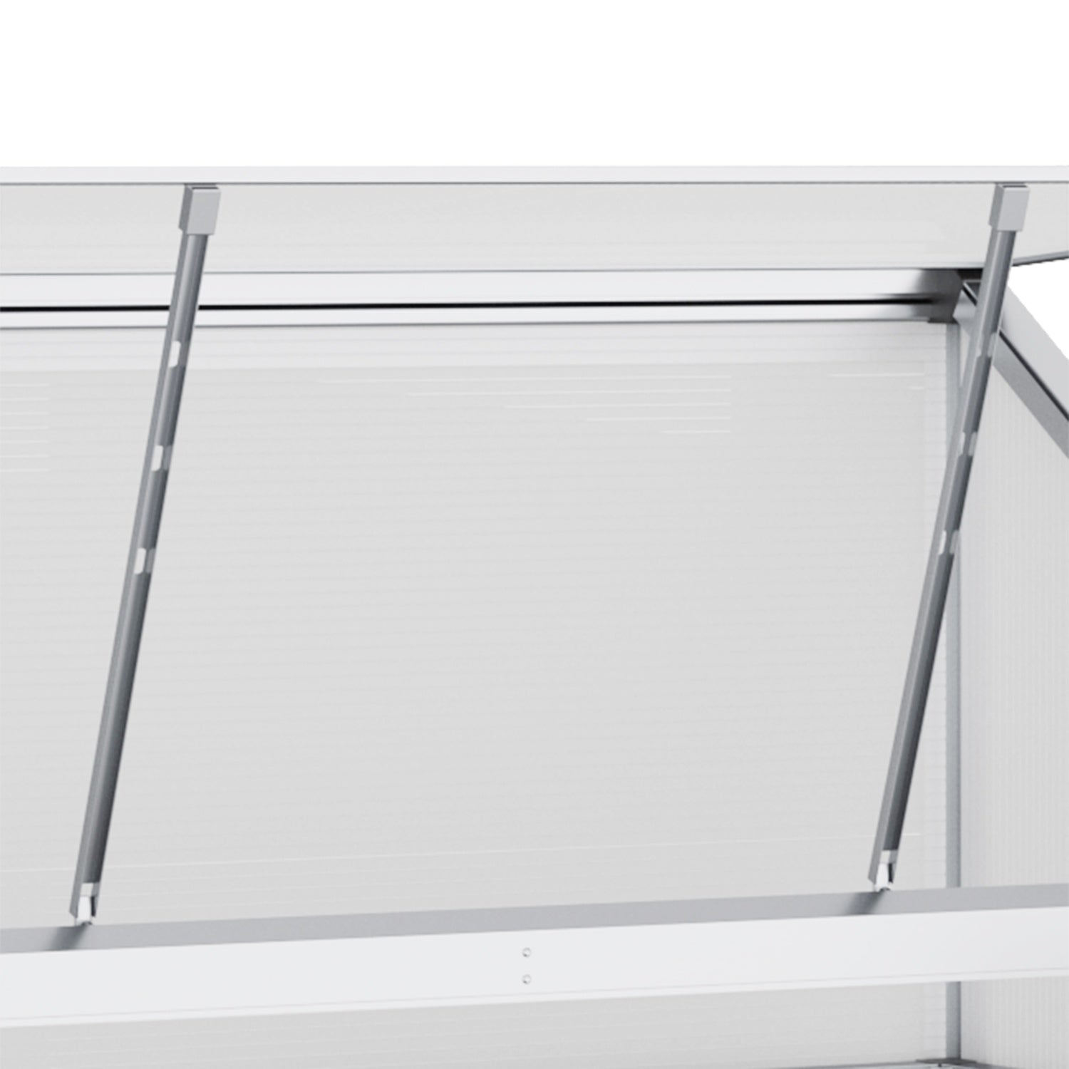 Aluminiumväxthus med fundament, 3 nivåer, 131x58x139,5 cm