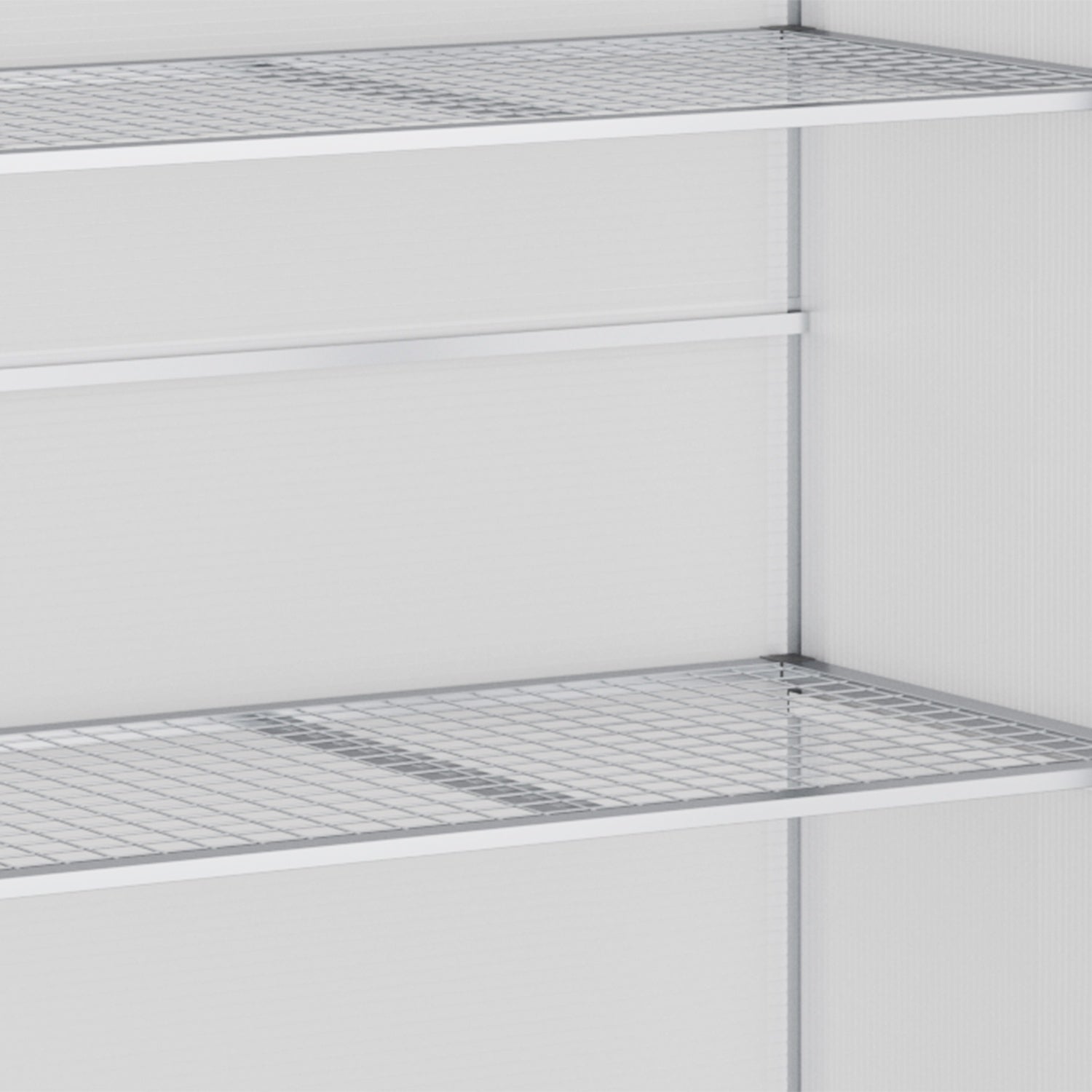 Aluminiumväxthus med fundament, 3 nivåer, 131x58x139,5 cm