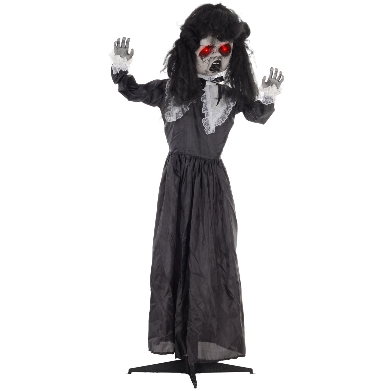 Animerad Halloween-dekoration – Black Lolita Girl, ljudaktiverad