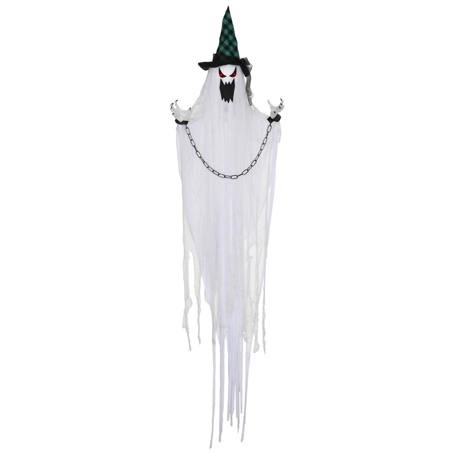 Animerad Halloween-rekvisita – Skakande spöke med röda ögon
