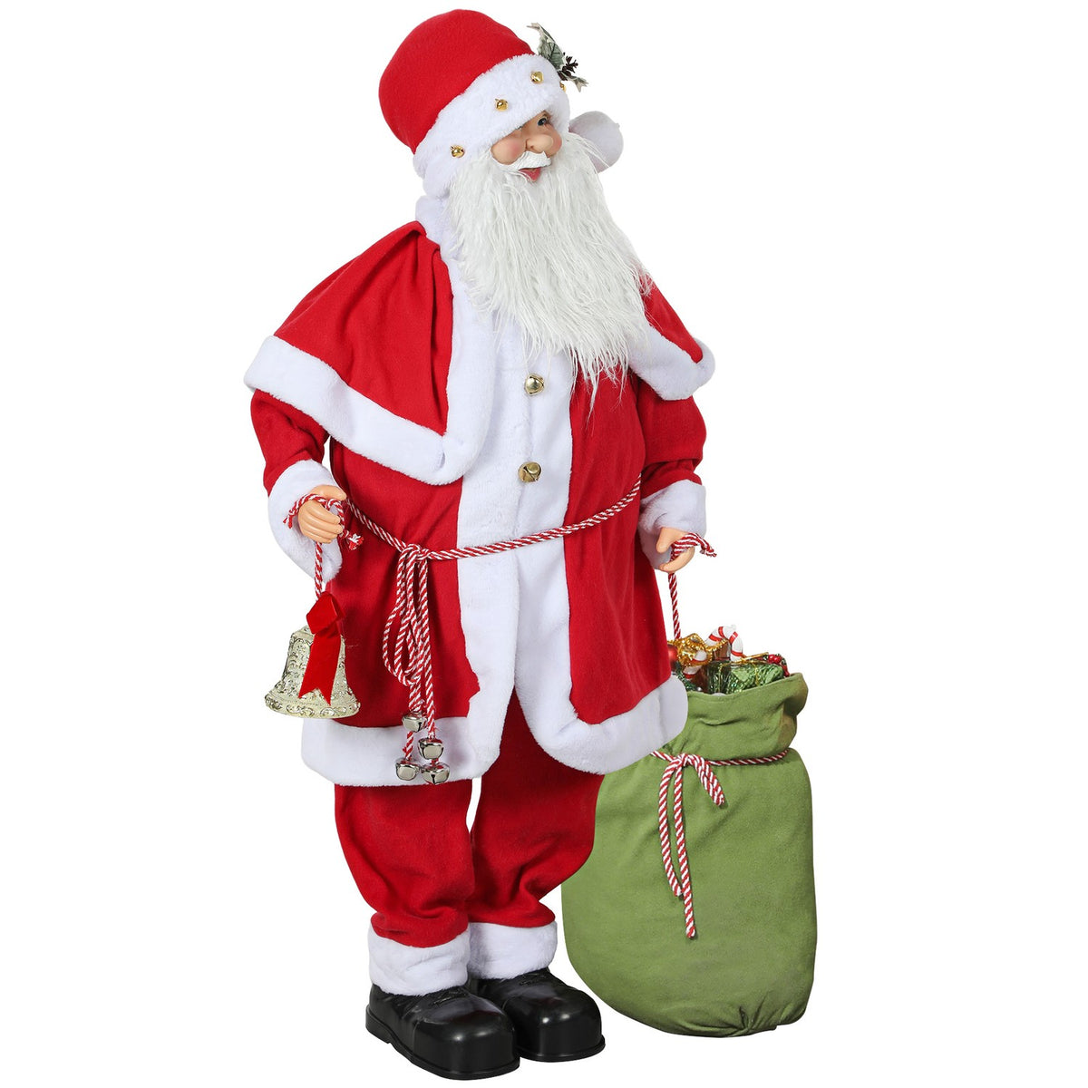Animovaný Santa Claus s hudbou a pohybem, pro použití v interiéru