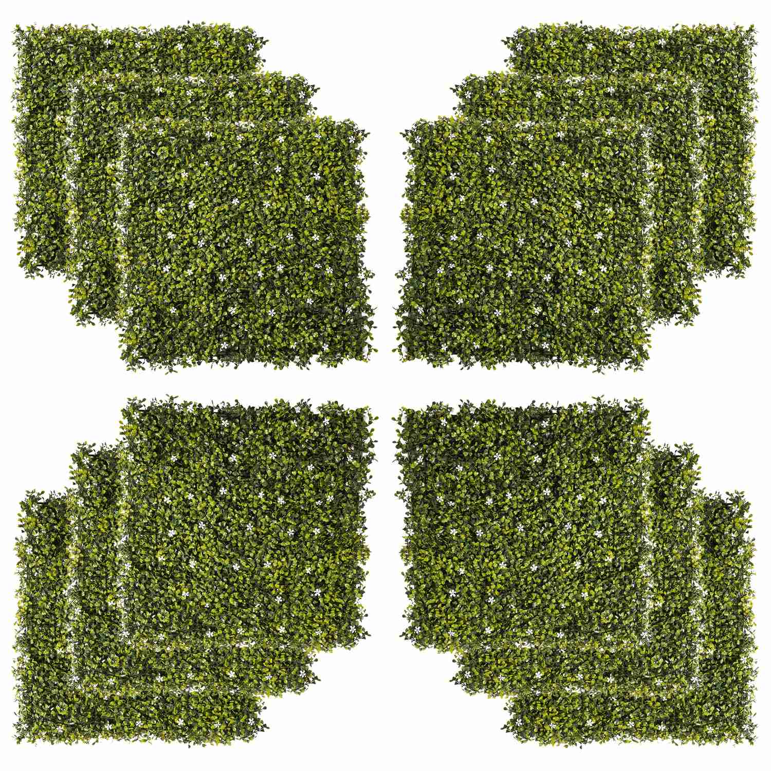Artificiell växtväggpaket - UV-skydd, 50x50cm, 12 paneler