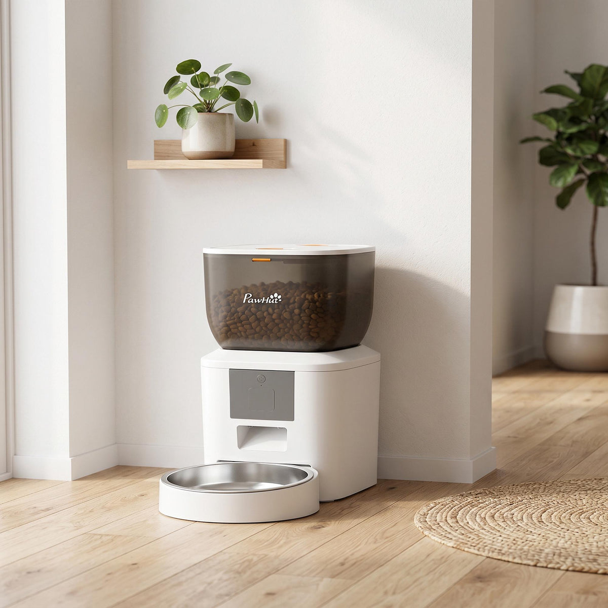 Automatické krmítko pro kočky, 4L, ovládání pomocí WiFi aplikace, hlasové ovládání
