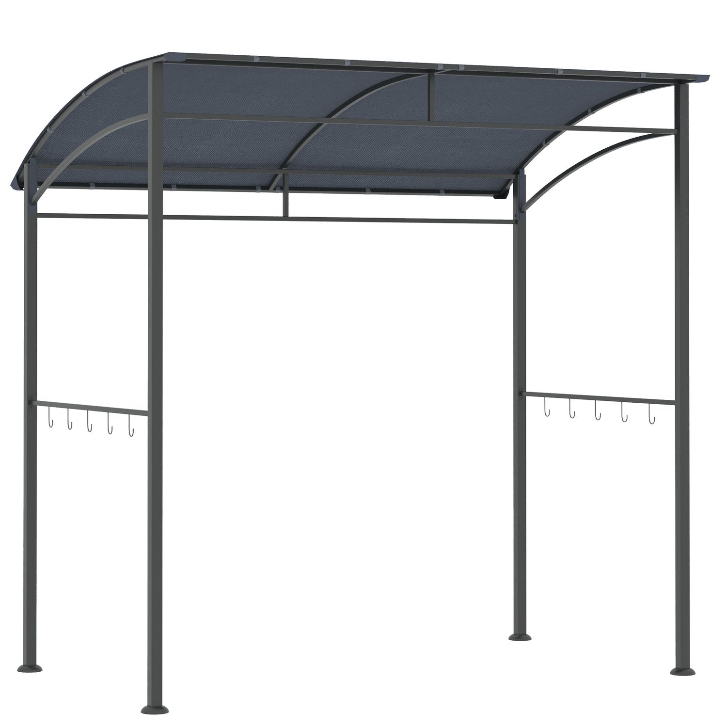 BBQ Gazebo Grillkapell, Vattentät UV-beständig, Grå