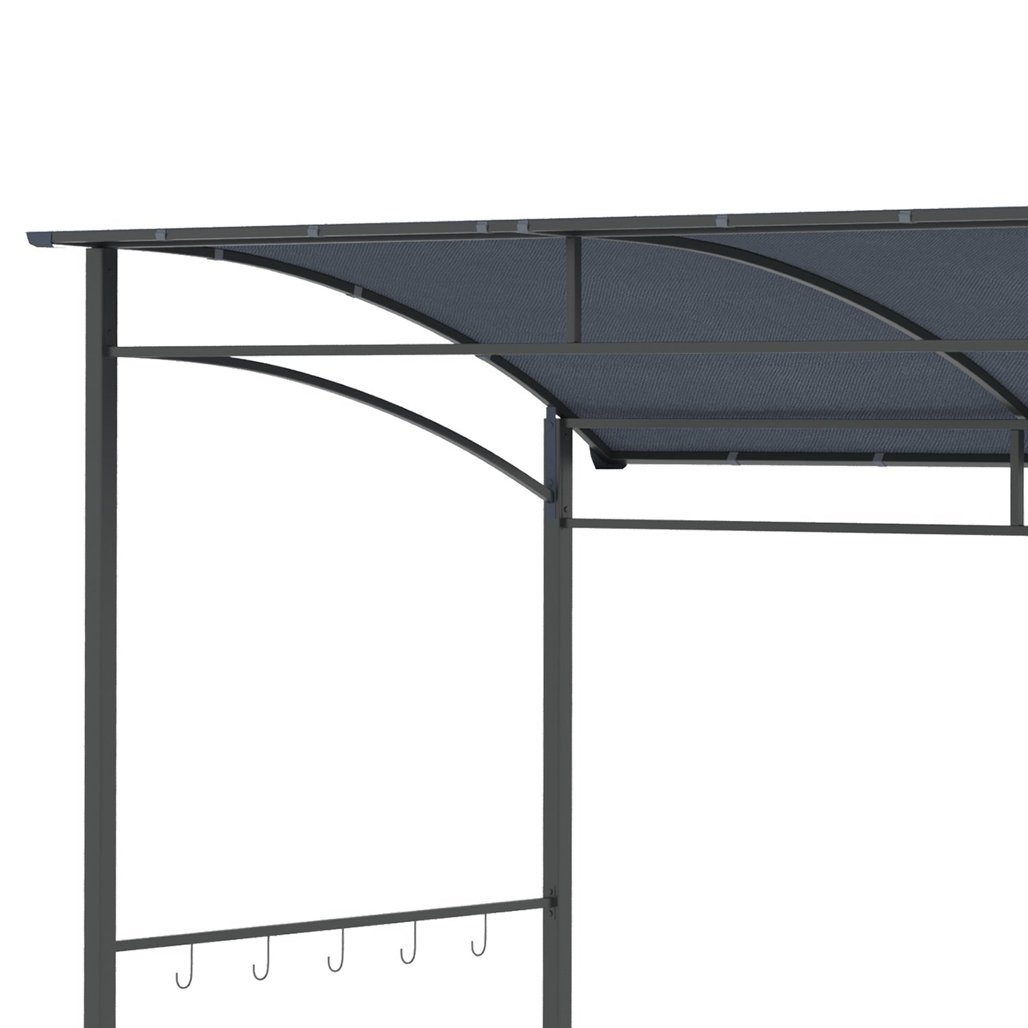 BBQ Gazebo Grillkapell, Vattentät UV-beständig, Grå