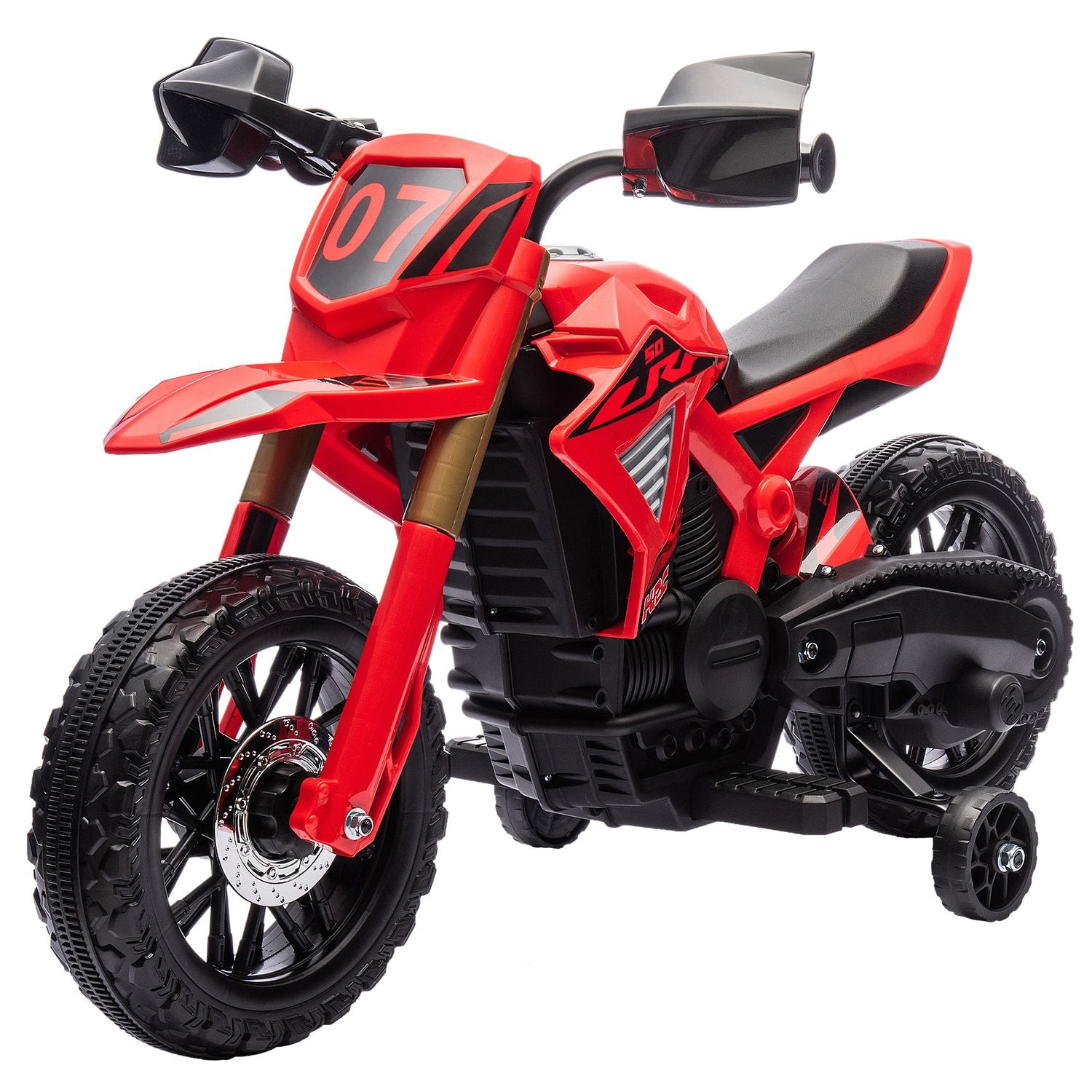 Dětská elektrická motorka 6 V, červená, 3–8 let