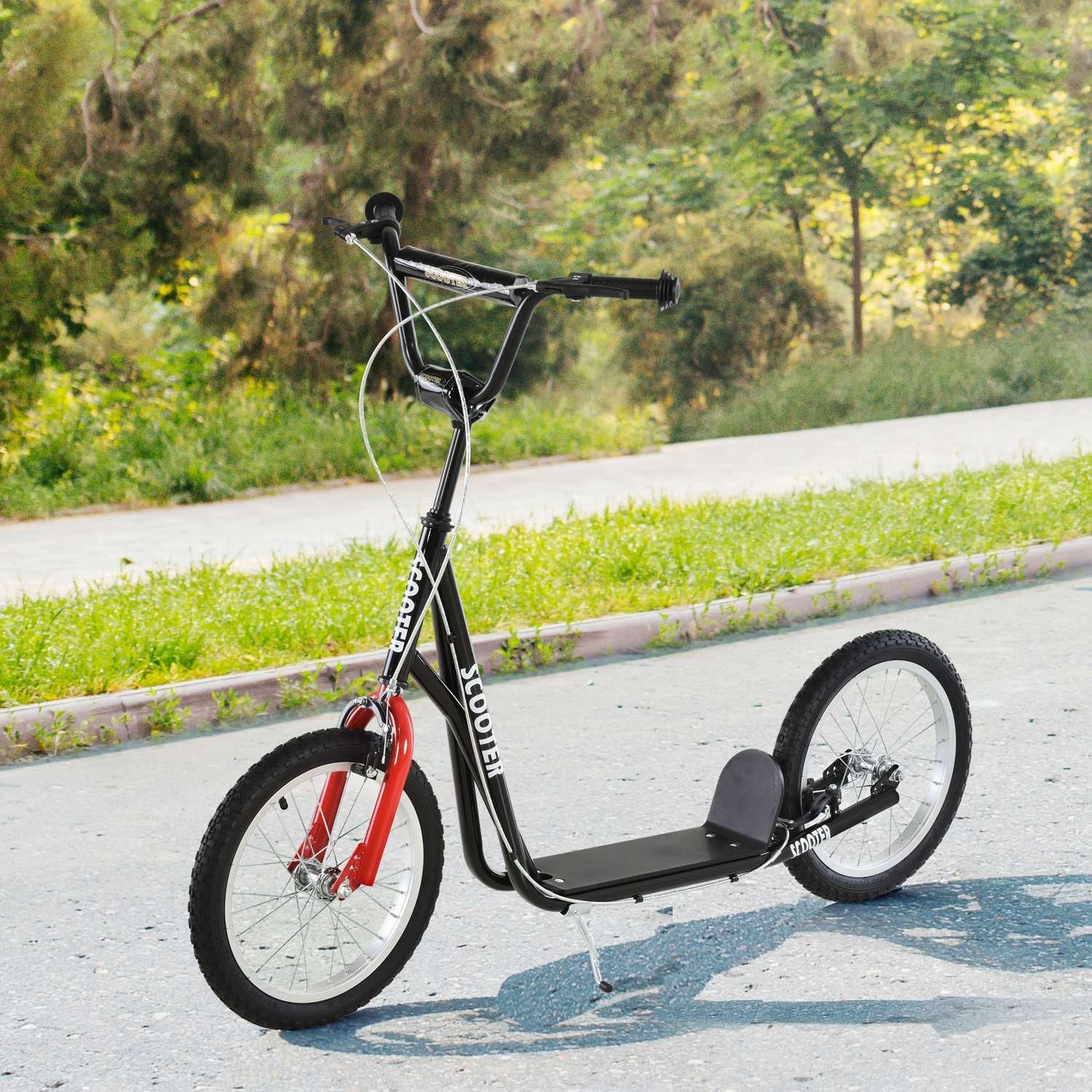Barnsparkcykel, luftdäck, handbroms, blå
