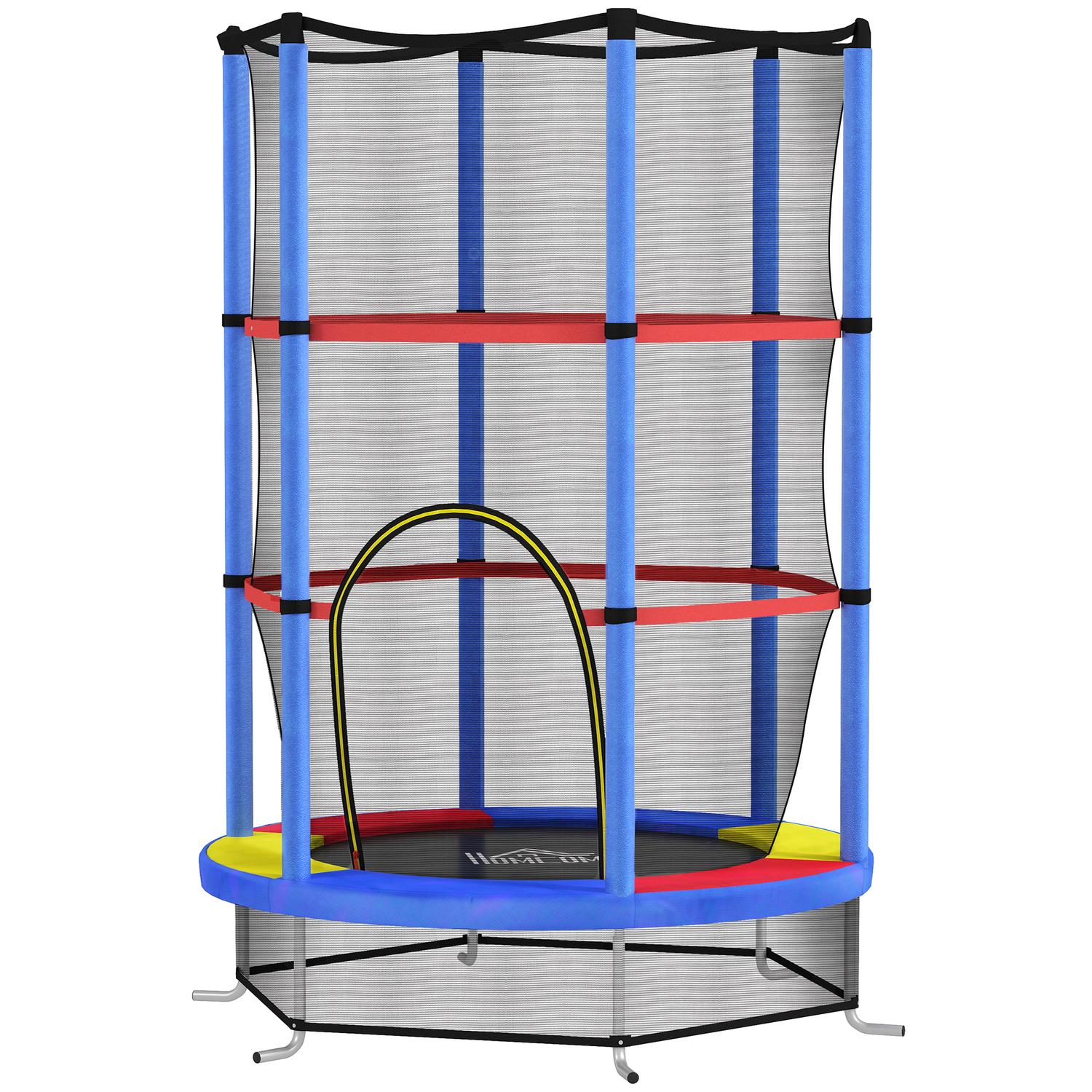 Dětská trampolína s ochrannou sítí – do interiéru i exteriéru, Ø140 cm