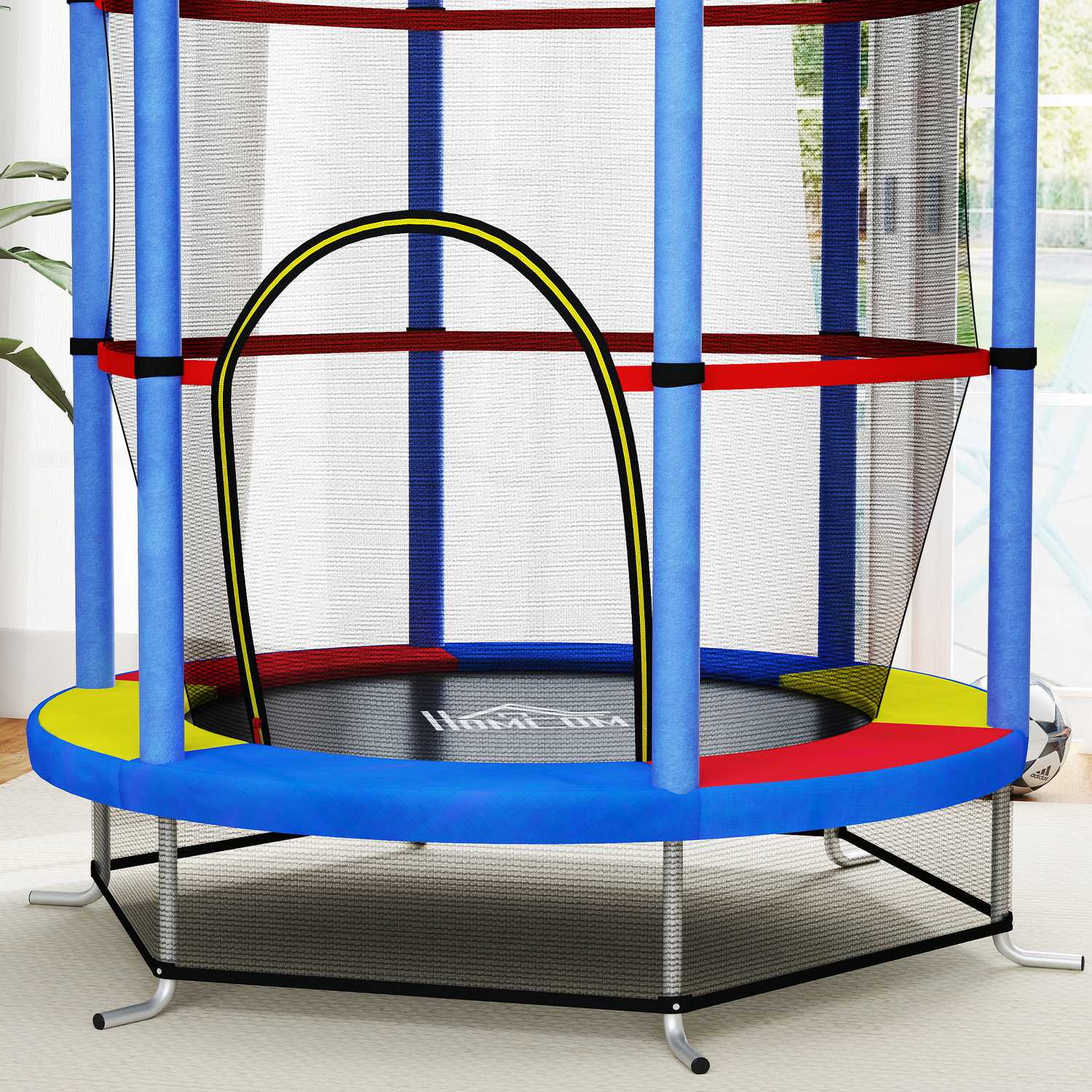 Dětská trampolína s ochrannou sítí – do interiéru i exteriéru, Ø140 cm